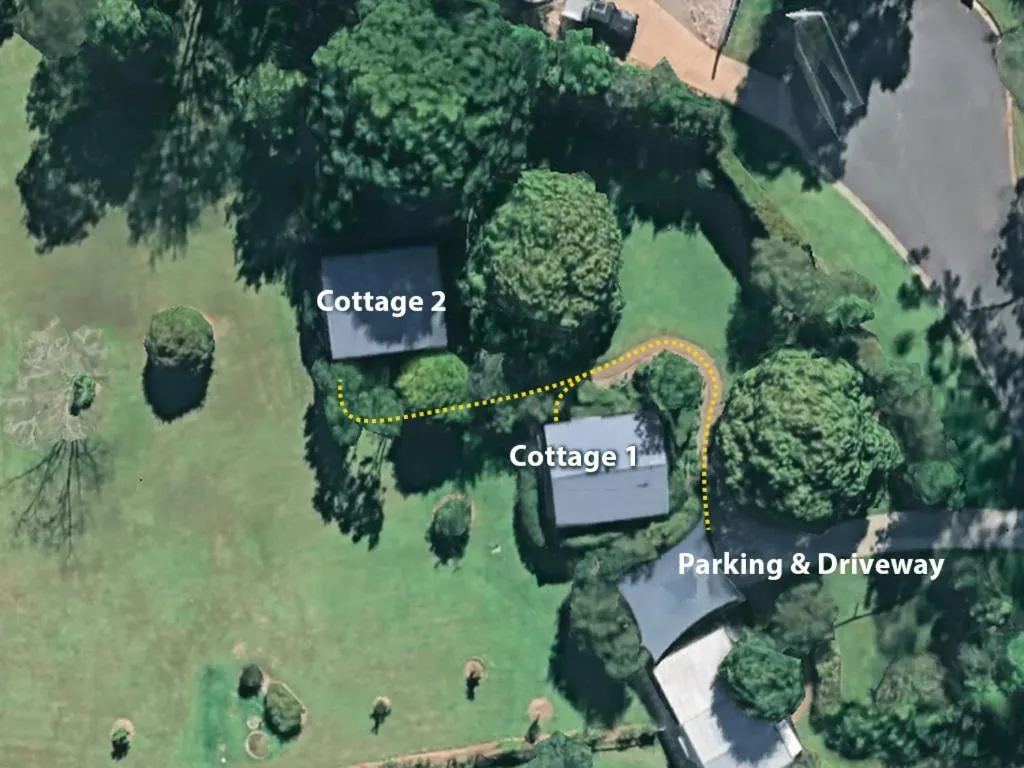 Bird's eye view in Eumundi Cottages - Cottage 1
