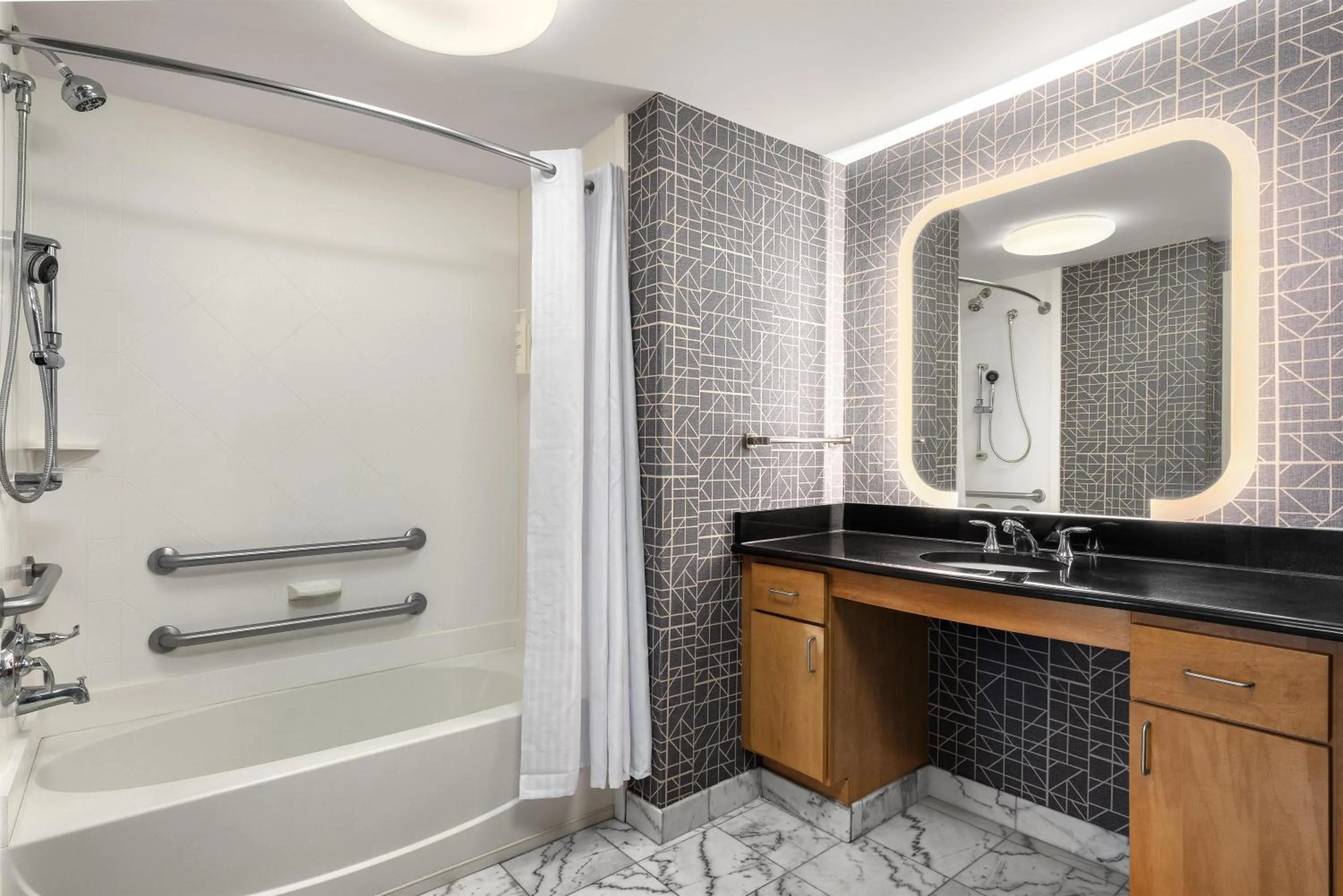 Bathroom in Homewood Suites by Hilton Newtown - Langhorne, PA