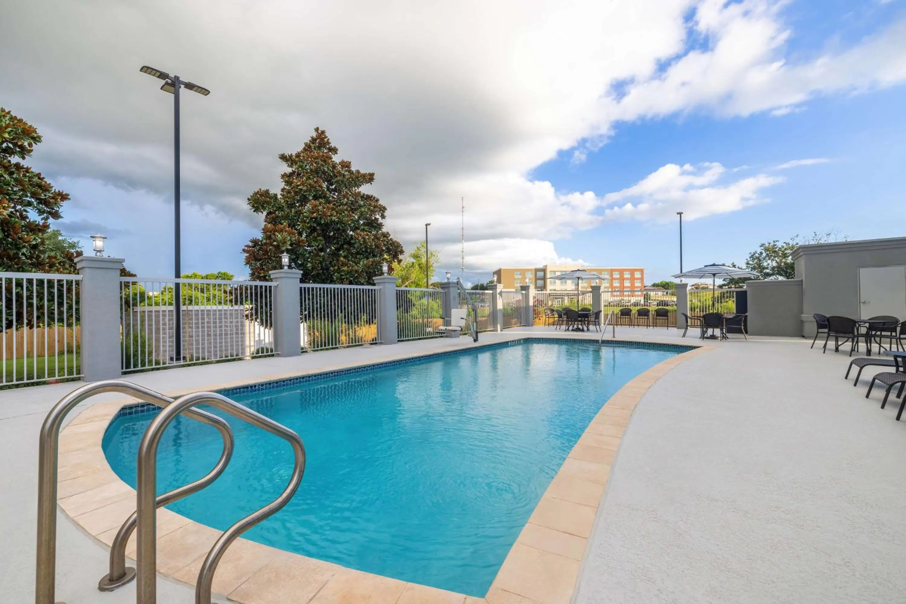 Pool view in Hampton Inn & Suites Brenham