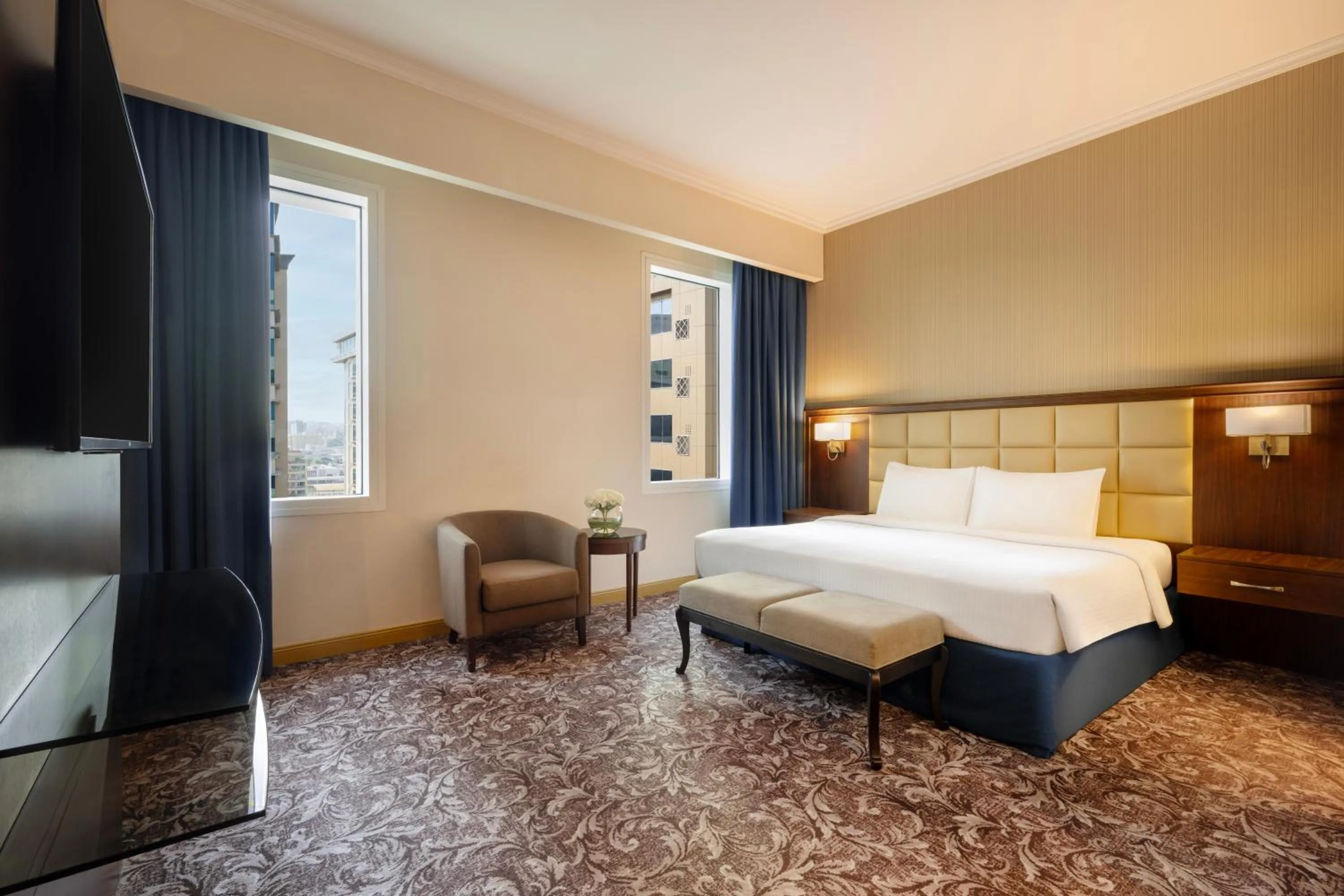 Bed in Golden Tulip Doha Hotel