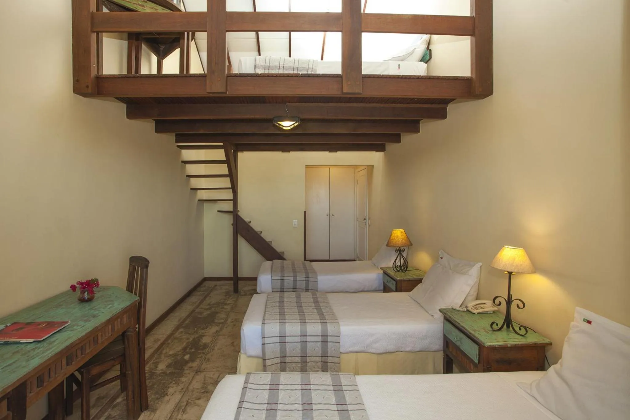 View (from property/room), Bed in Bon Bini Pousada