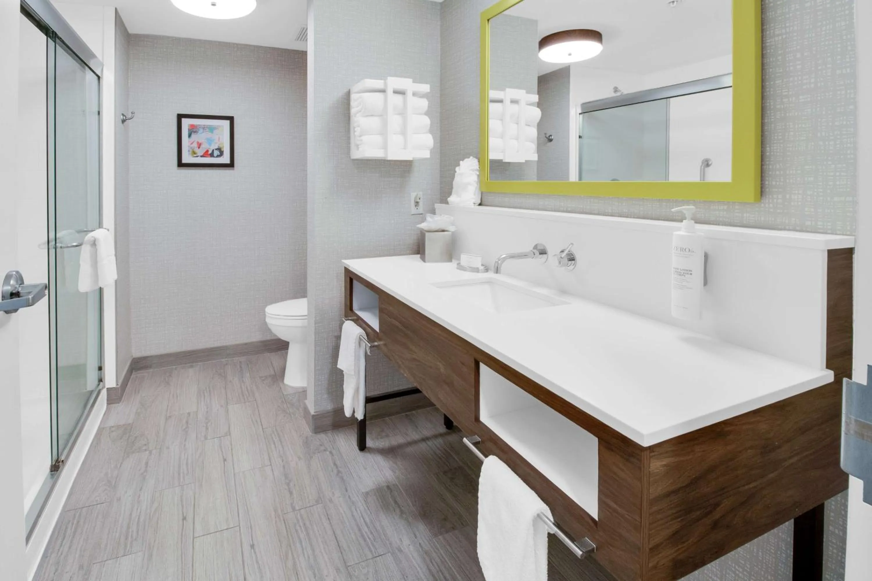 Bathroom, Bed in Hampton Inn & Suites Sarasota / Bradenton - Airport