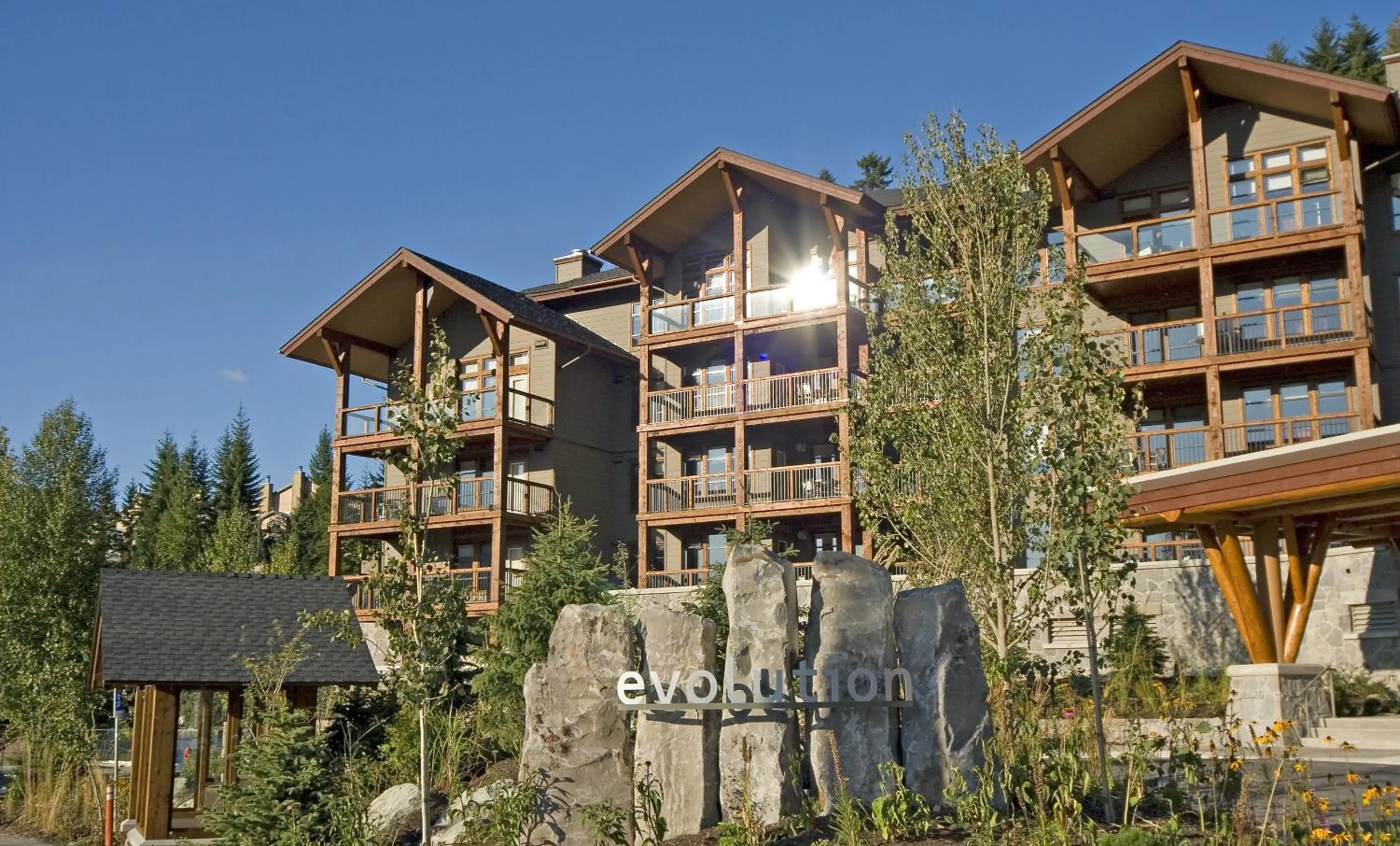 Property building in Evolution Whistler, by Lodging Ovations