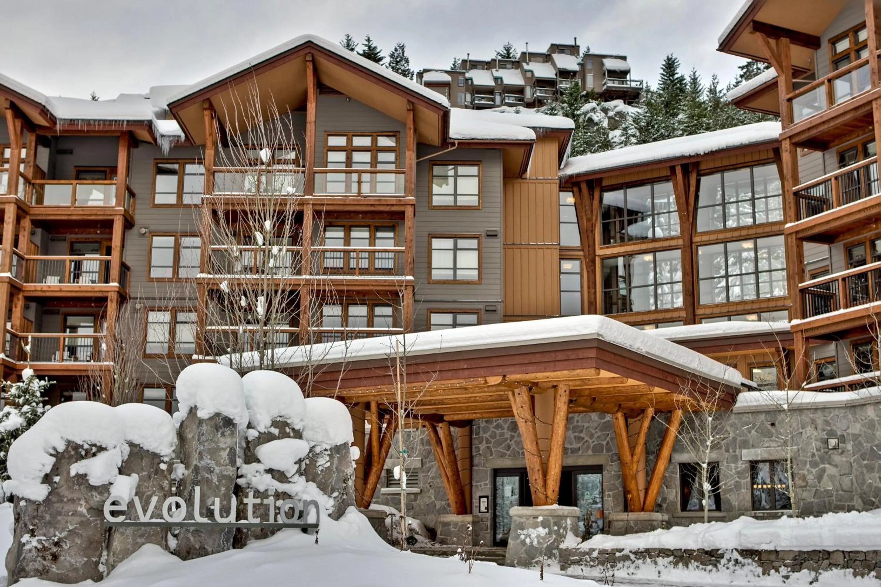 Property building in Evolution Whistler, by Lodging Ovations