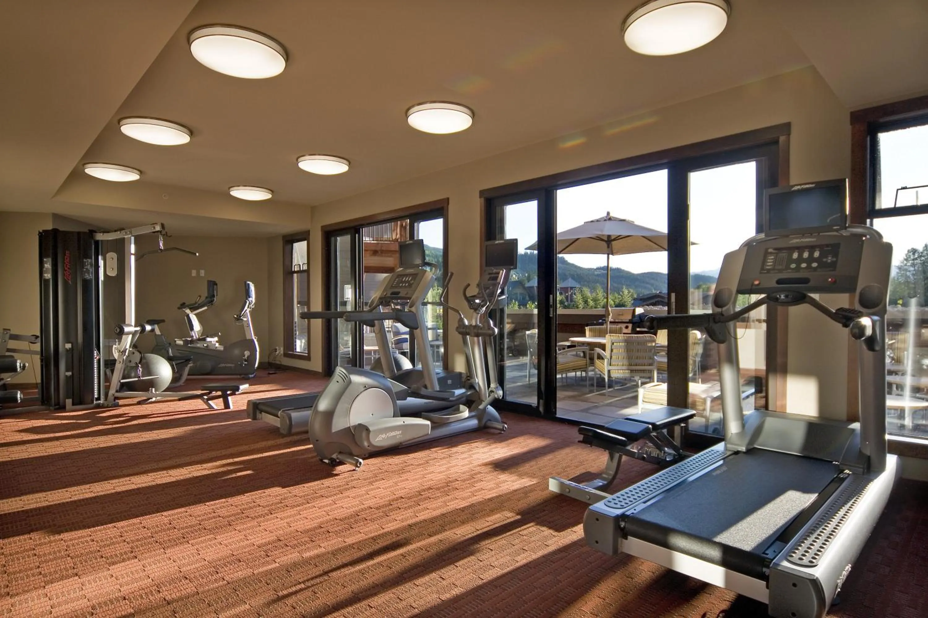 Fitness centre/facilities in Evolution Whistler, by Lodging Ovations