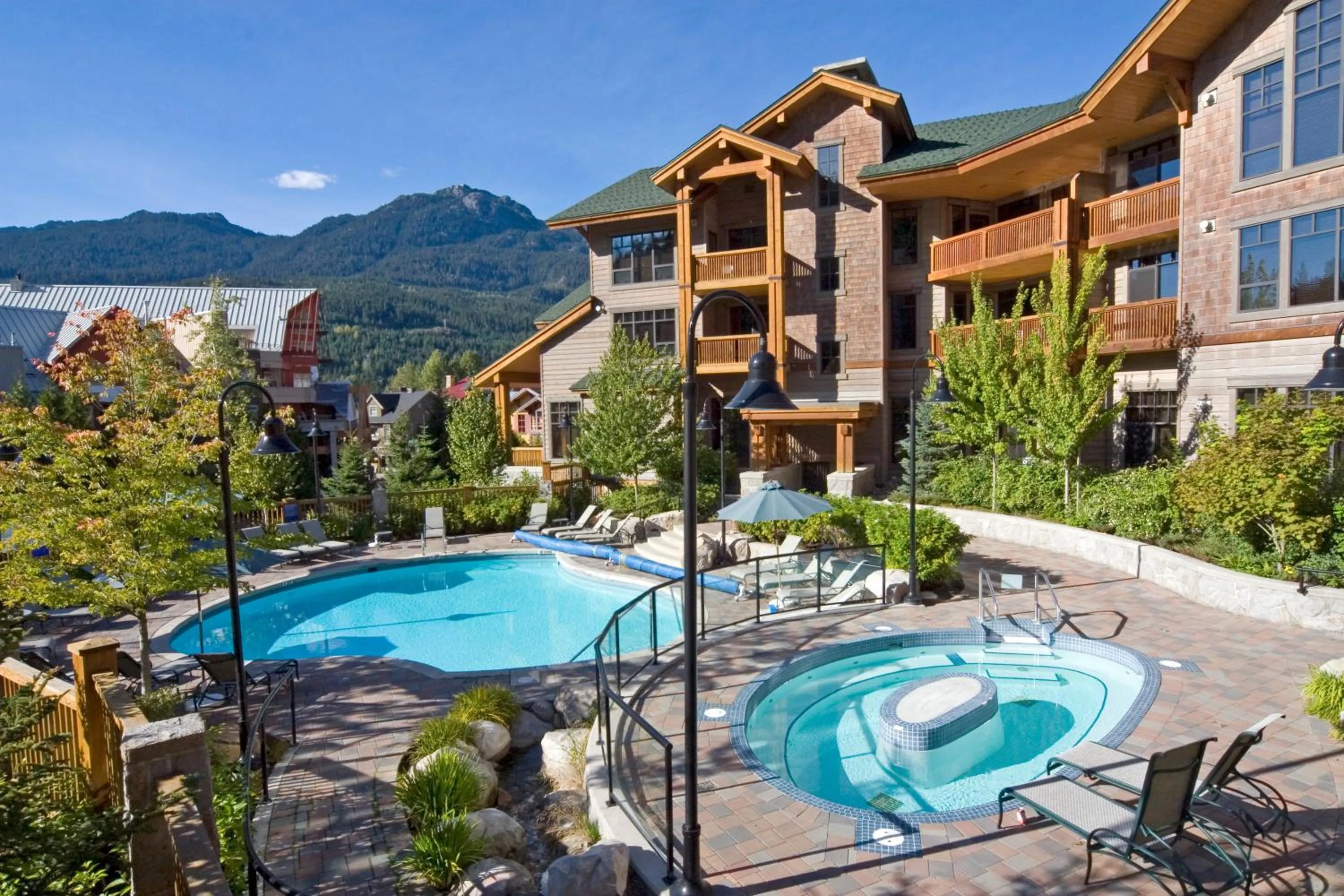 Swimming pool in First Tracks Lodge, by Lodging Ovations