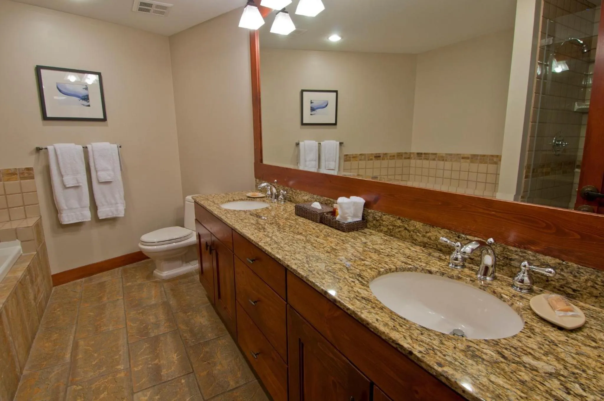 Bathroom in First Tracks Lodge, by Lodging Ovations