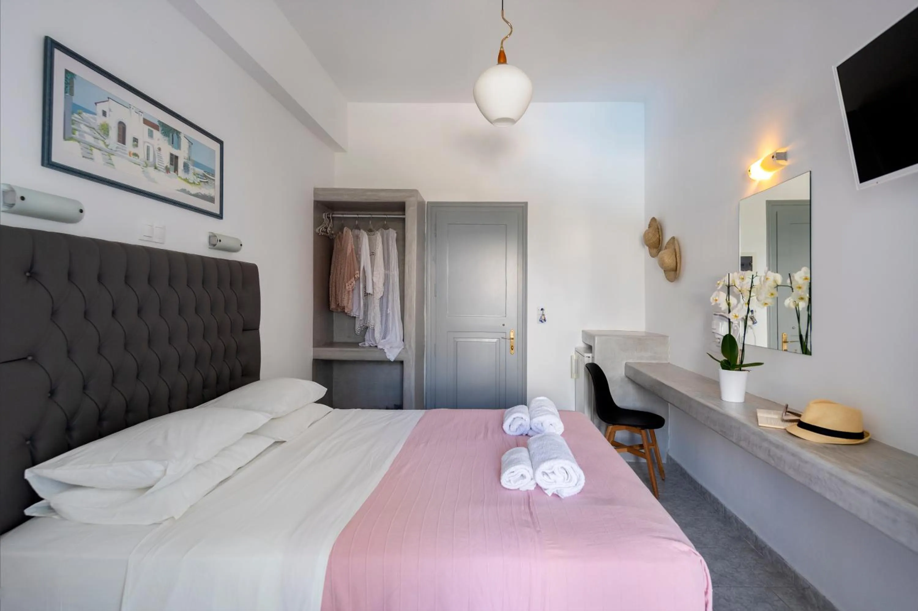 Bed in Galinos Hotel for adults only