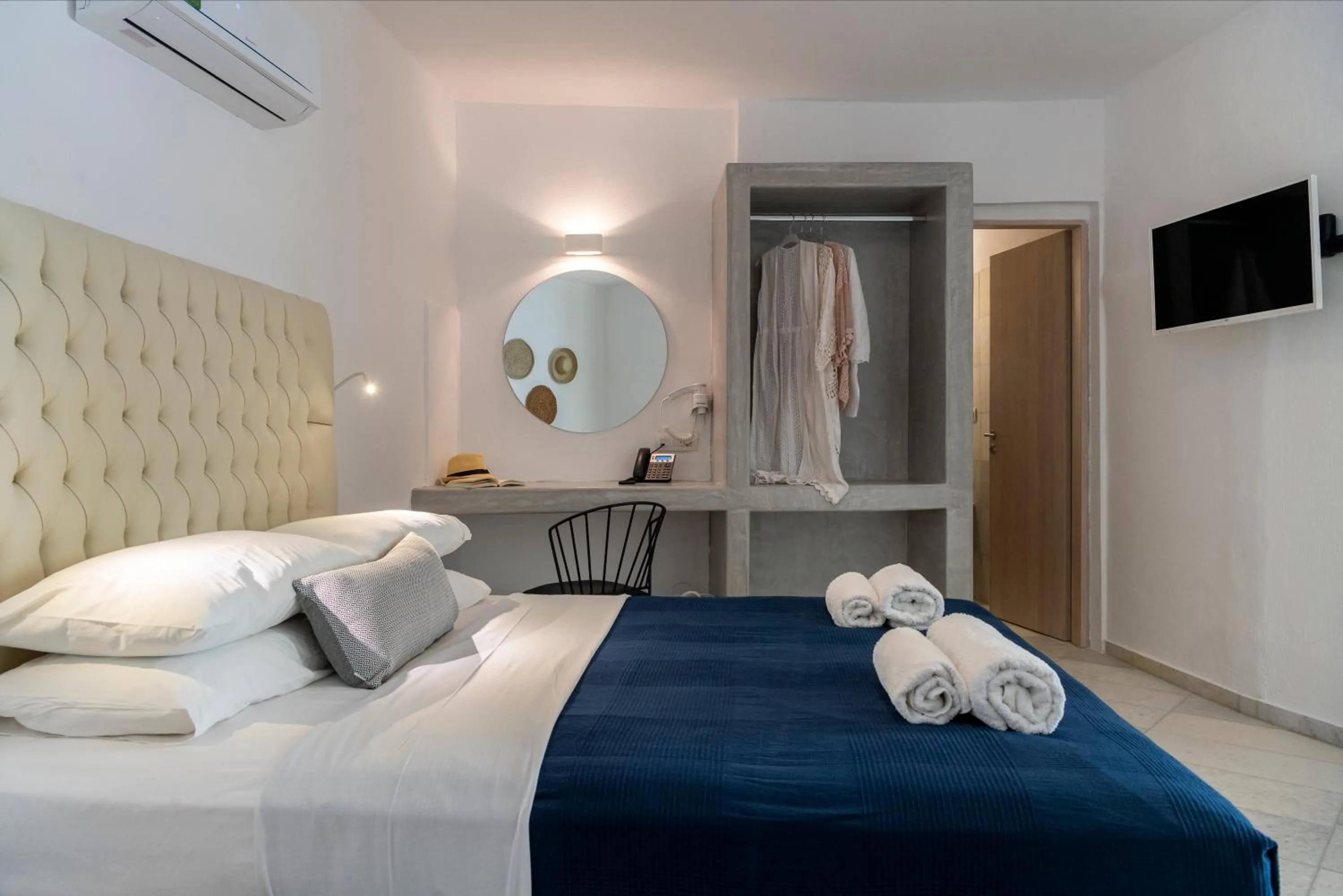 Bed in Galinos Hotel for adults only