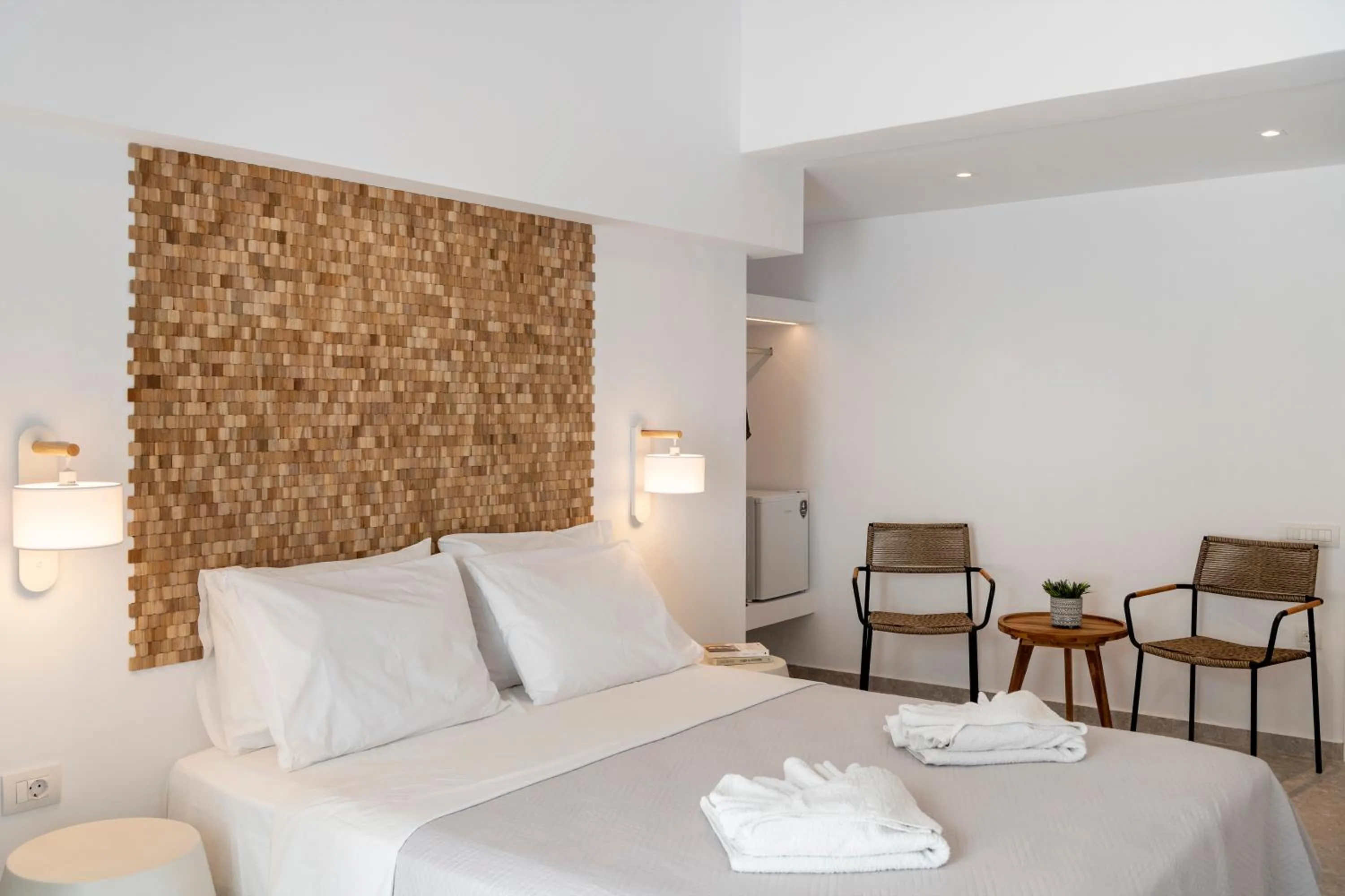 Bed in Galinos Hotel for adults only