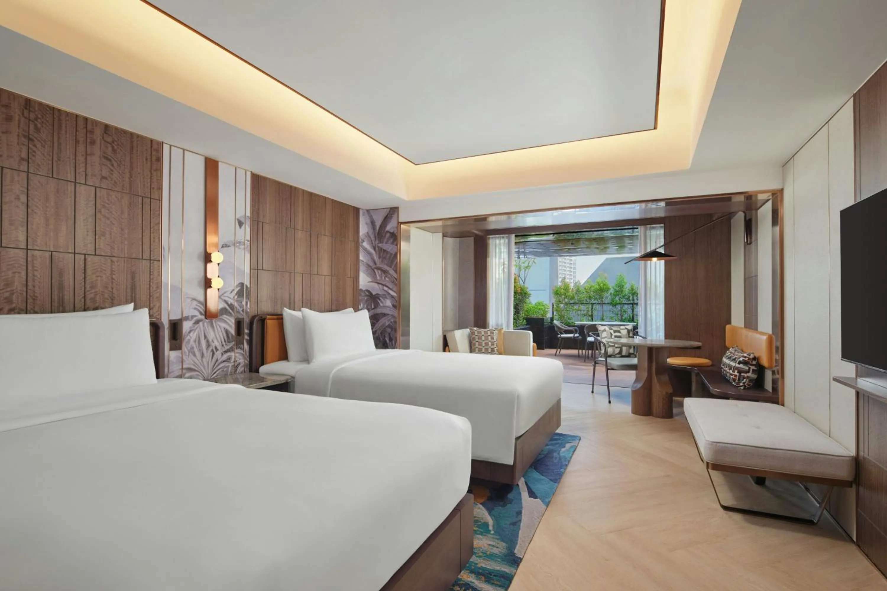 Bedroom, Bed in Sari Pacific Jakarta, Autograph Collection
