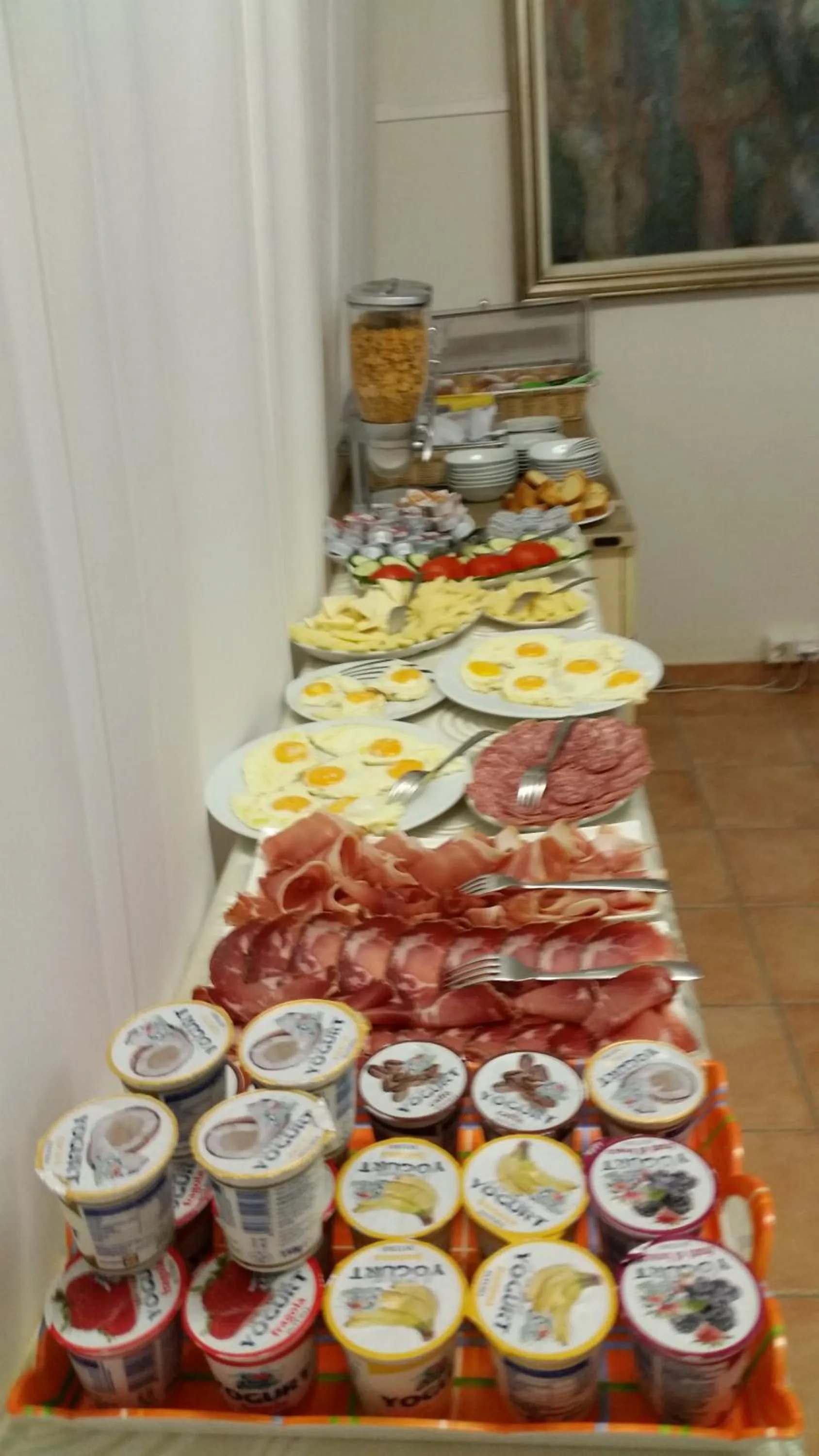 Buffet breakfast in Hotel Soazza