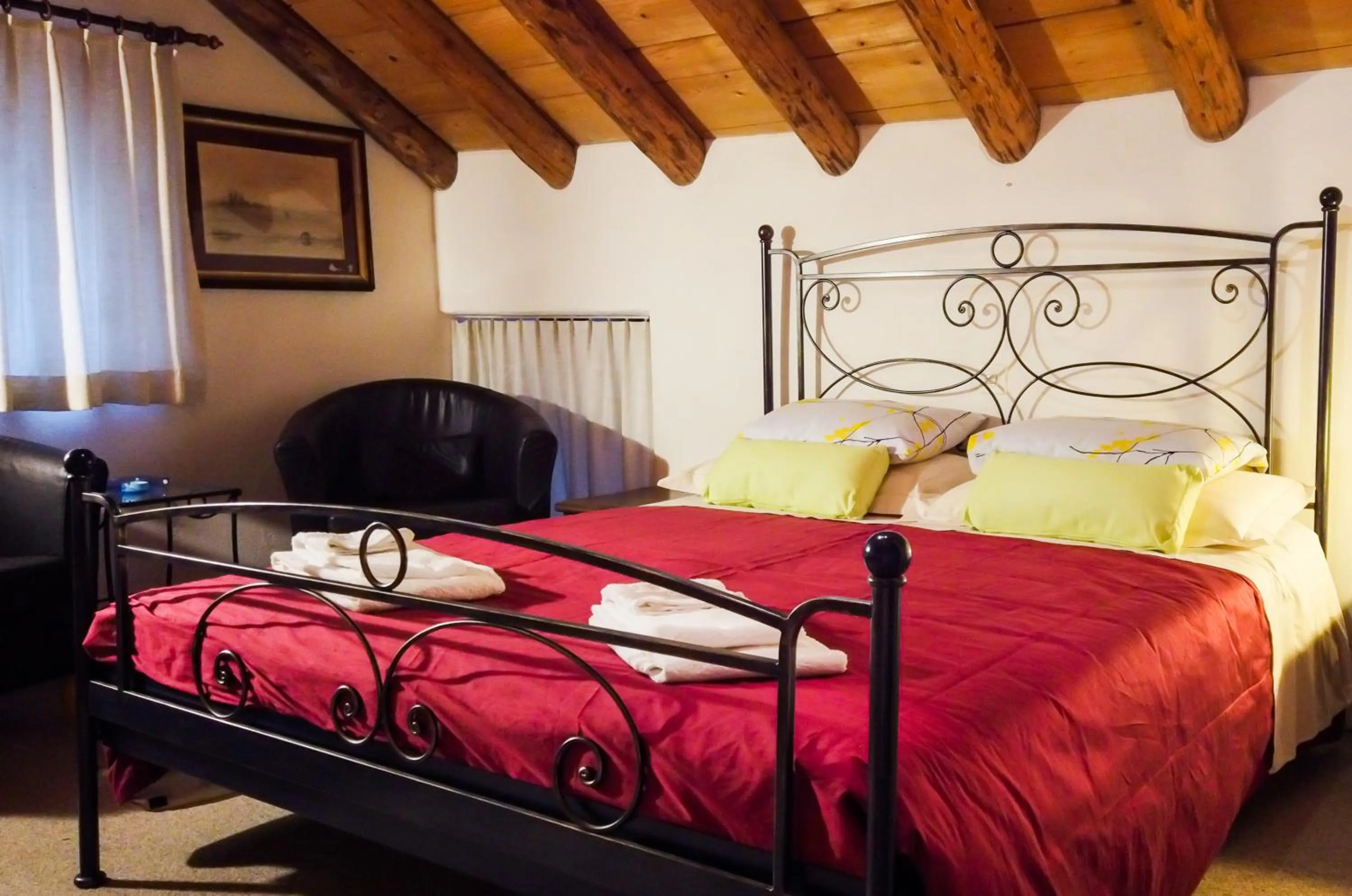 Bedroom in Hotel Soazza