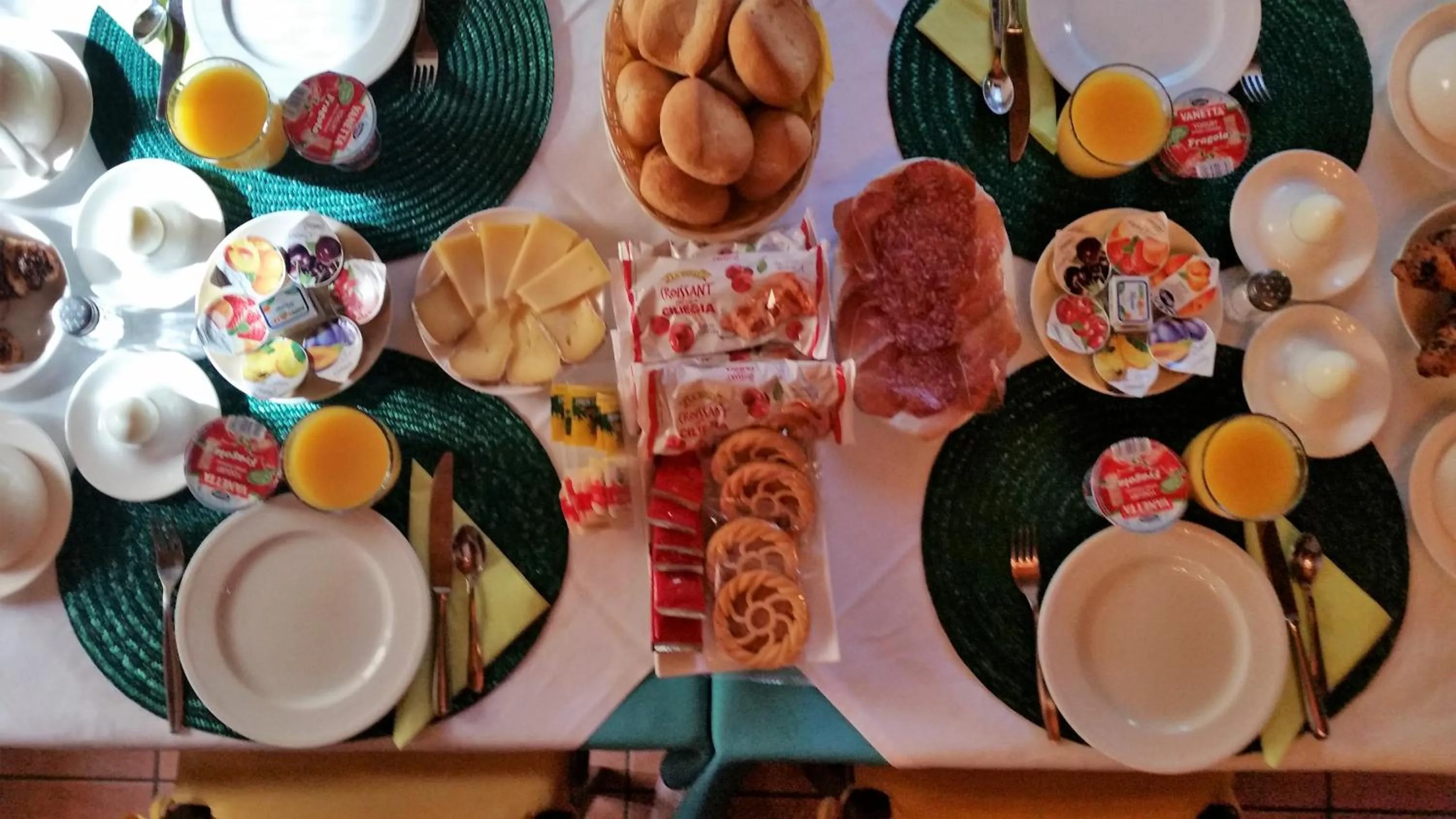 Continental breakfast in Hotel Soazza