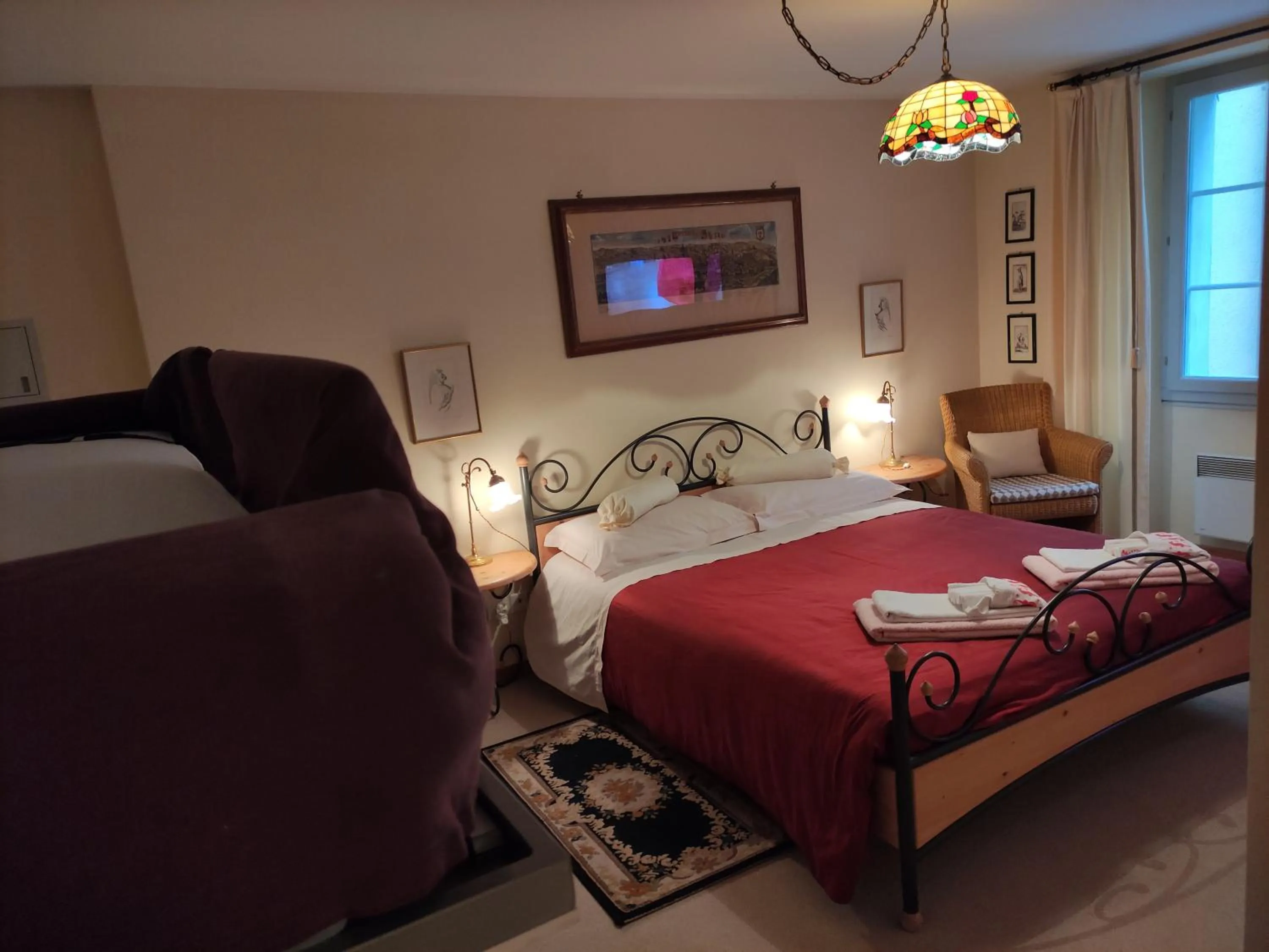 Bedroom in Hotel Soazza