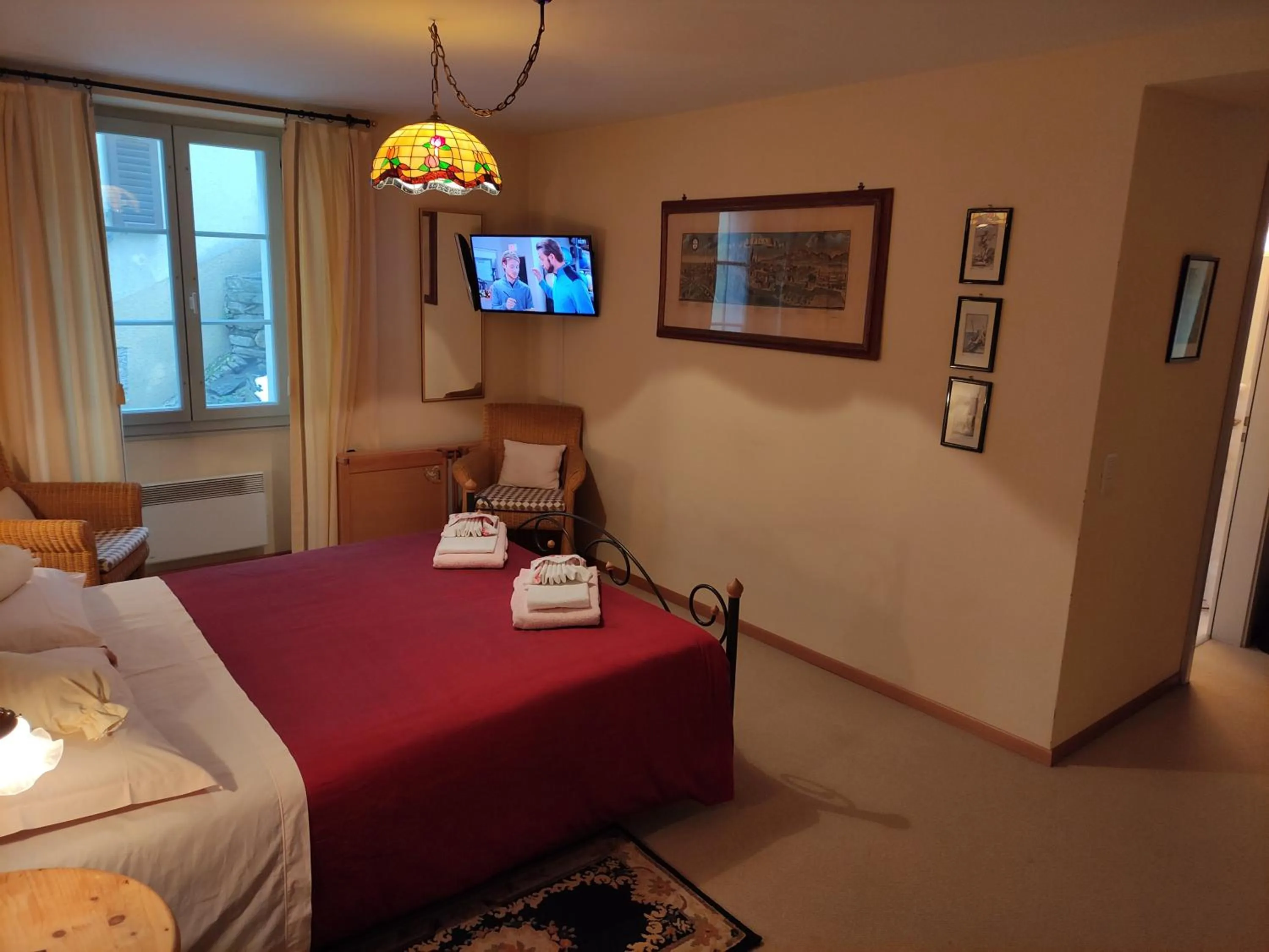 Bedroom in Hotel Soazza