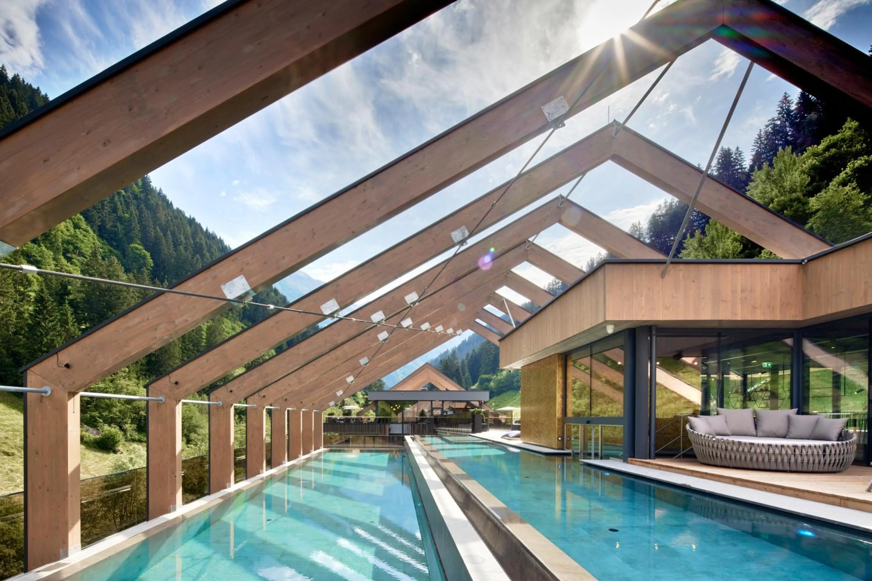 Swimming pool in ZillergrundRock Luxury Mountain Resort