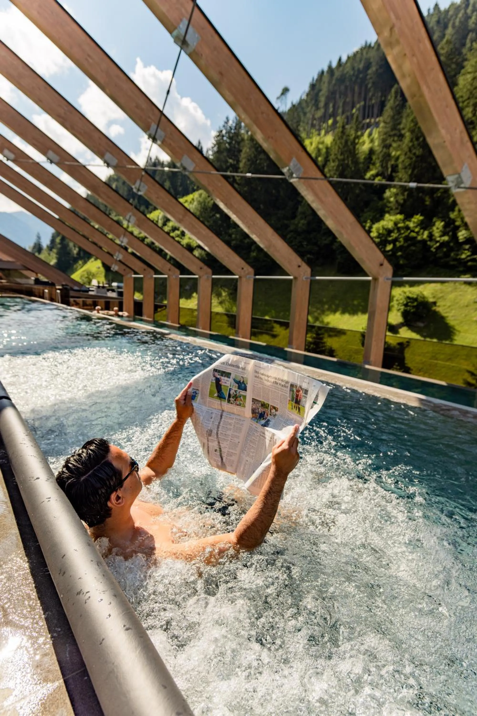 Swimming pool in ZillergrundRock Luxury Mountain Resort