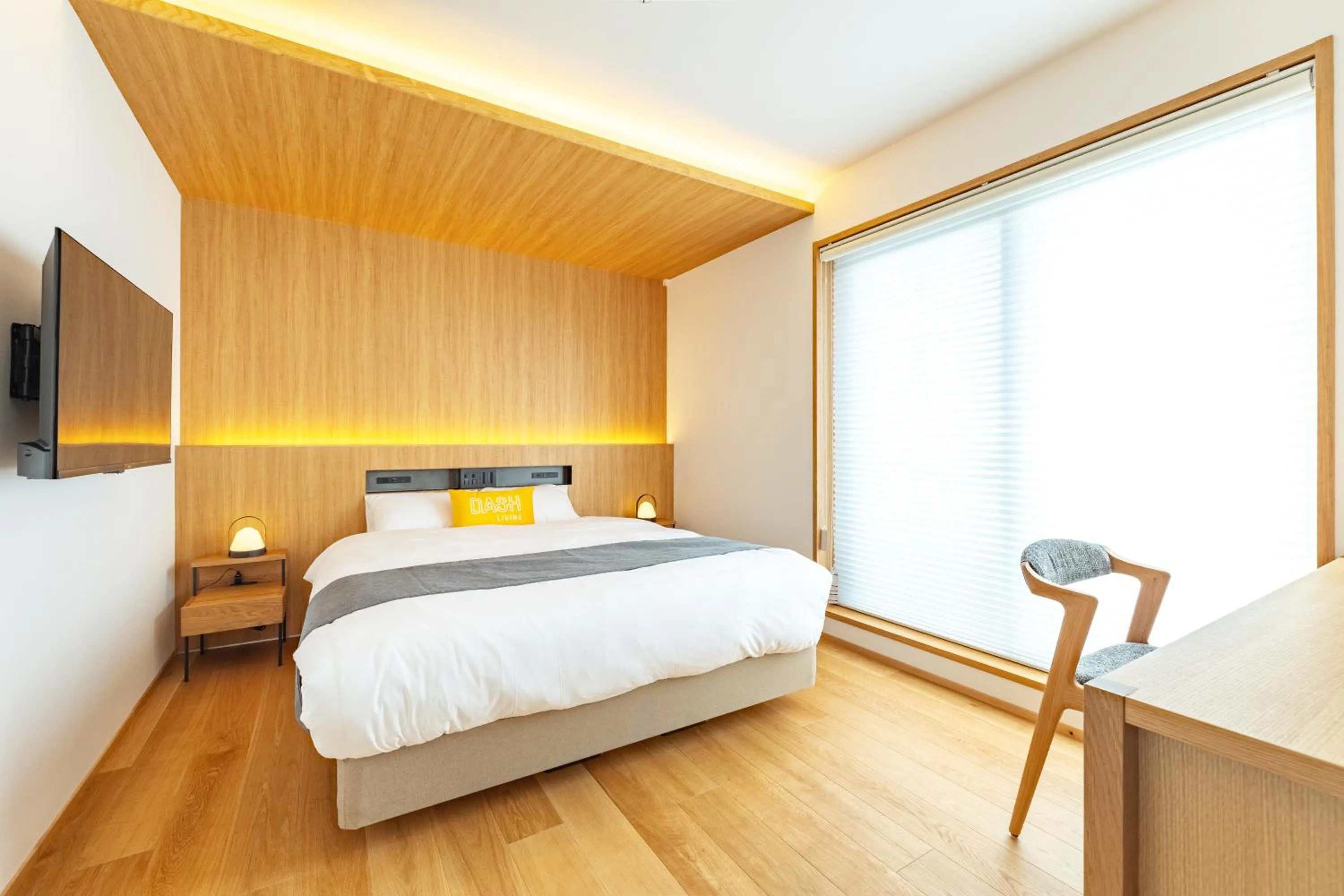 Bed in Karasuma Rokujo Hotel