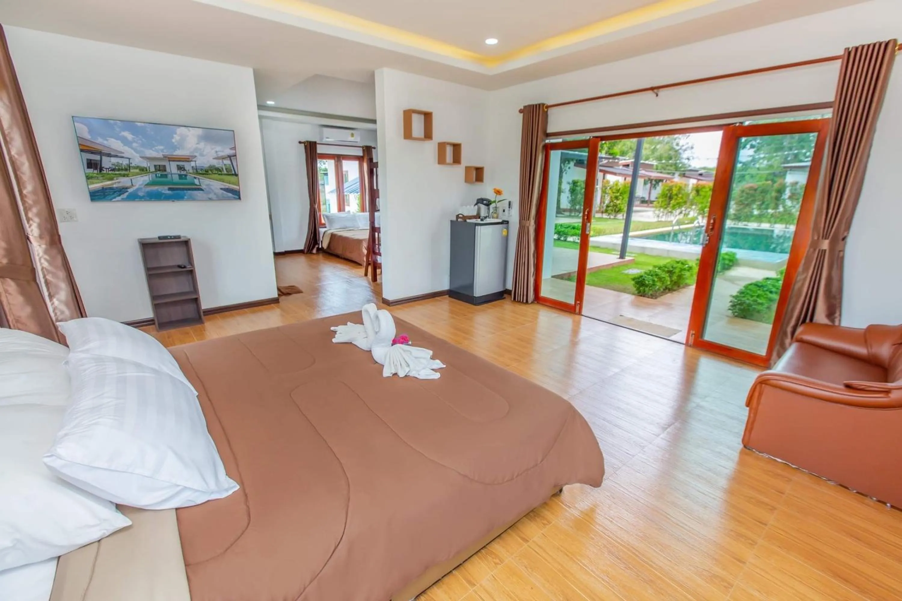 Bedroom, Bed in Ozone Resort & Pool Villa