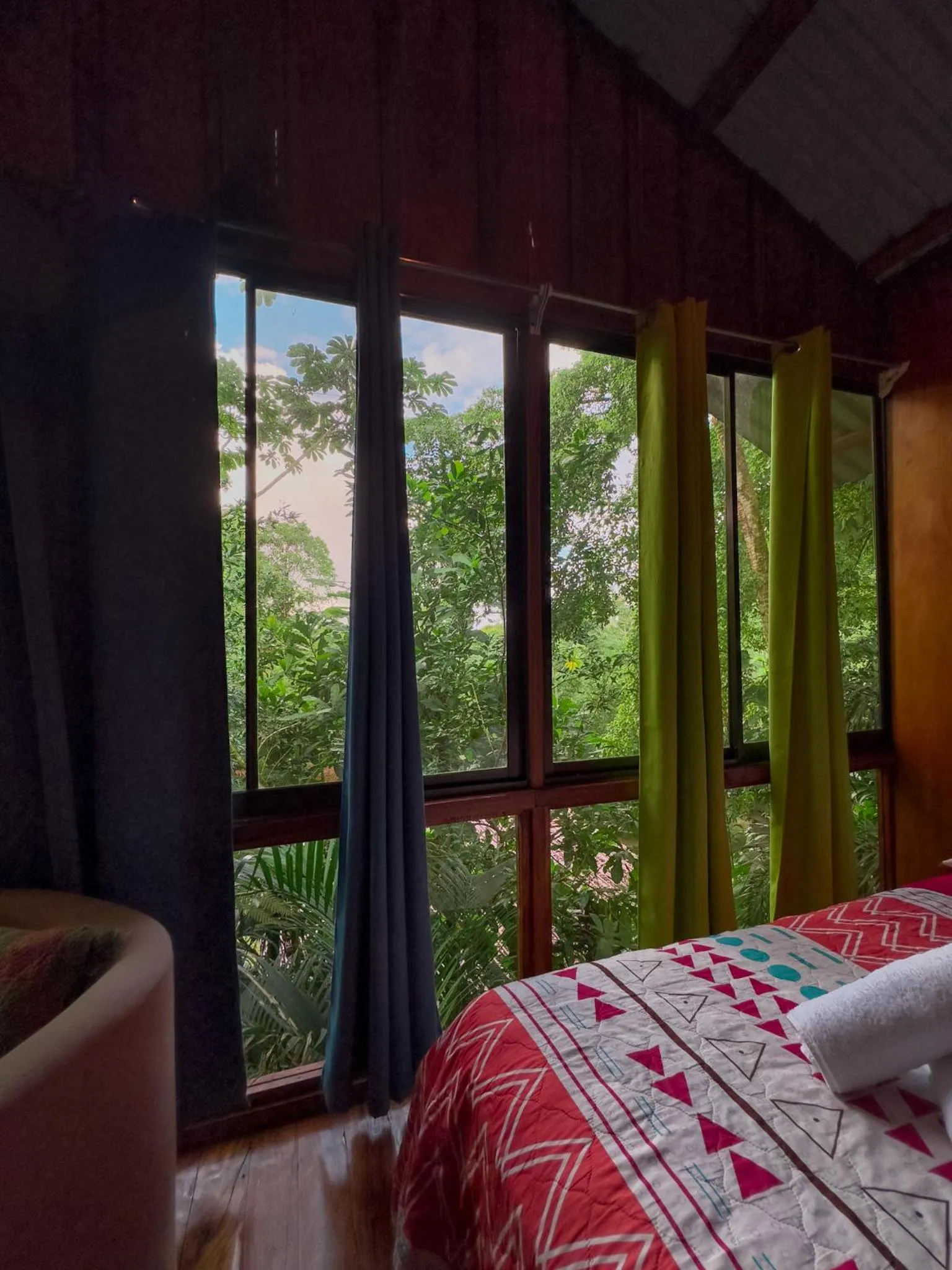 Garden view, Bed in Cabañas del Lago
