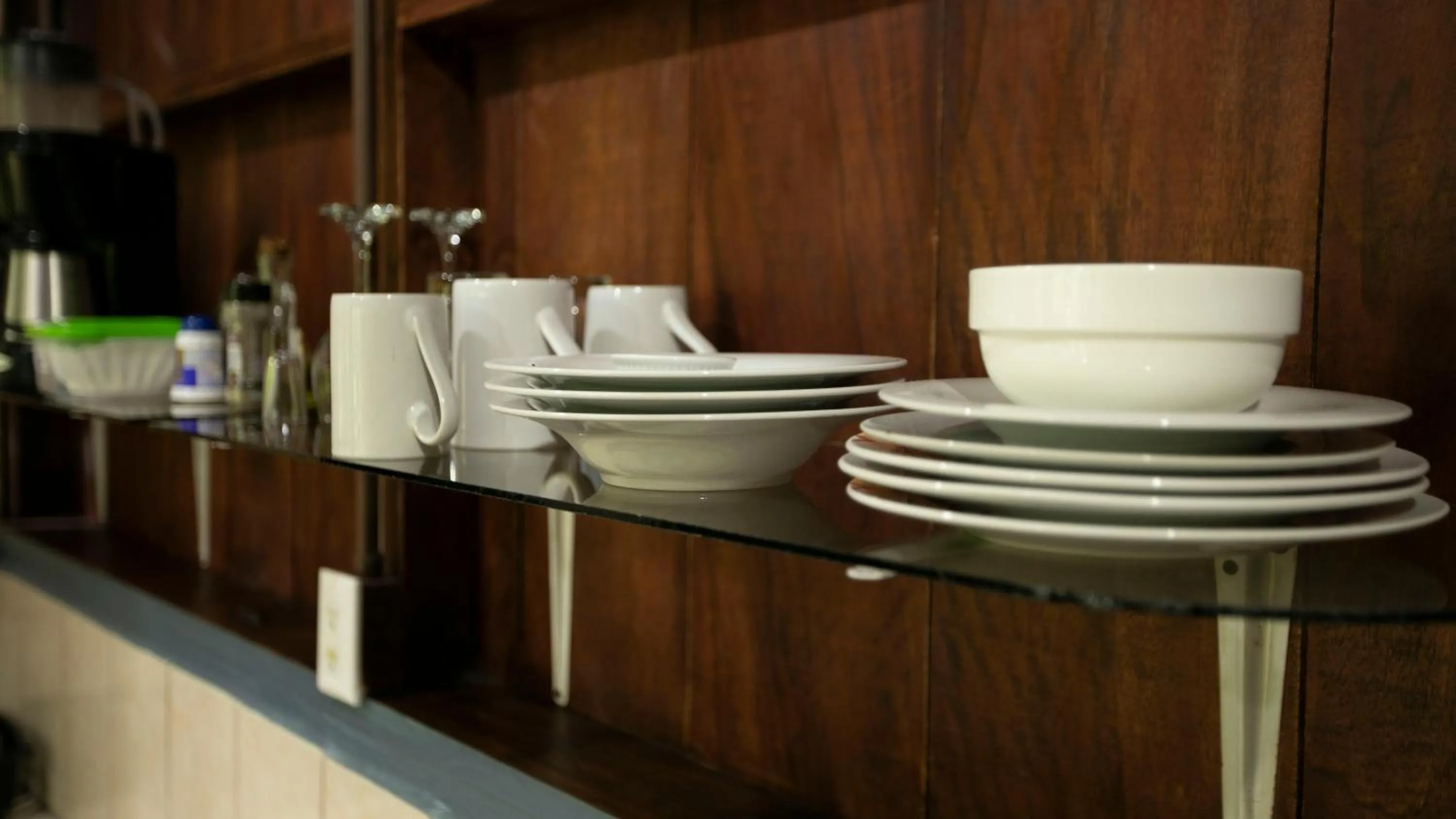 Kitchen or kitchenette in Cabañas del Lago