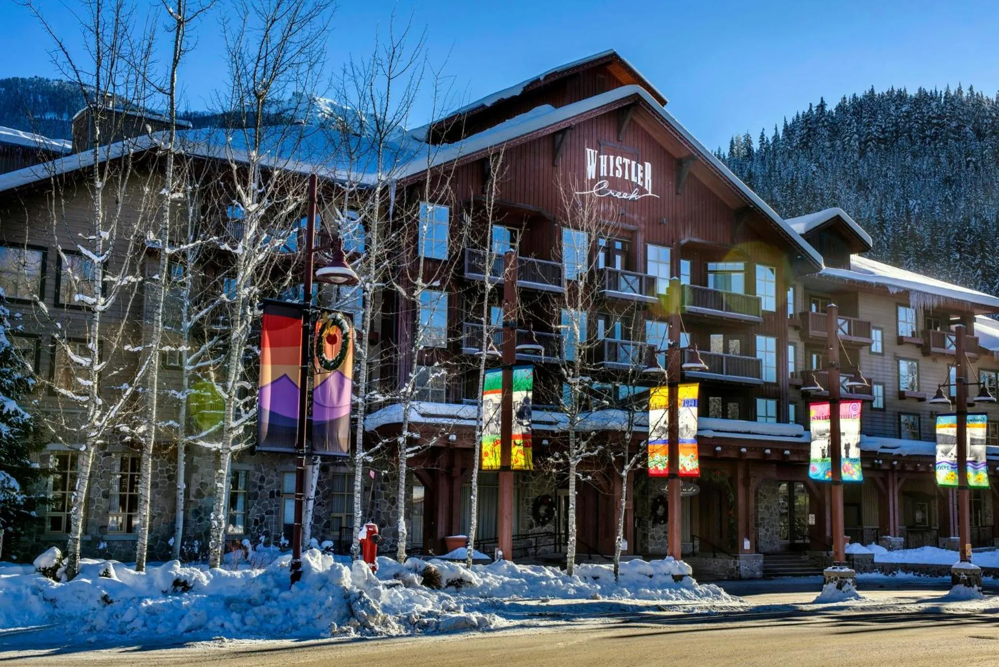 Property building in Legends Whistler, by Lodging Ovations