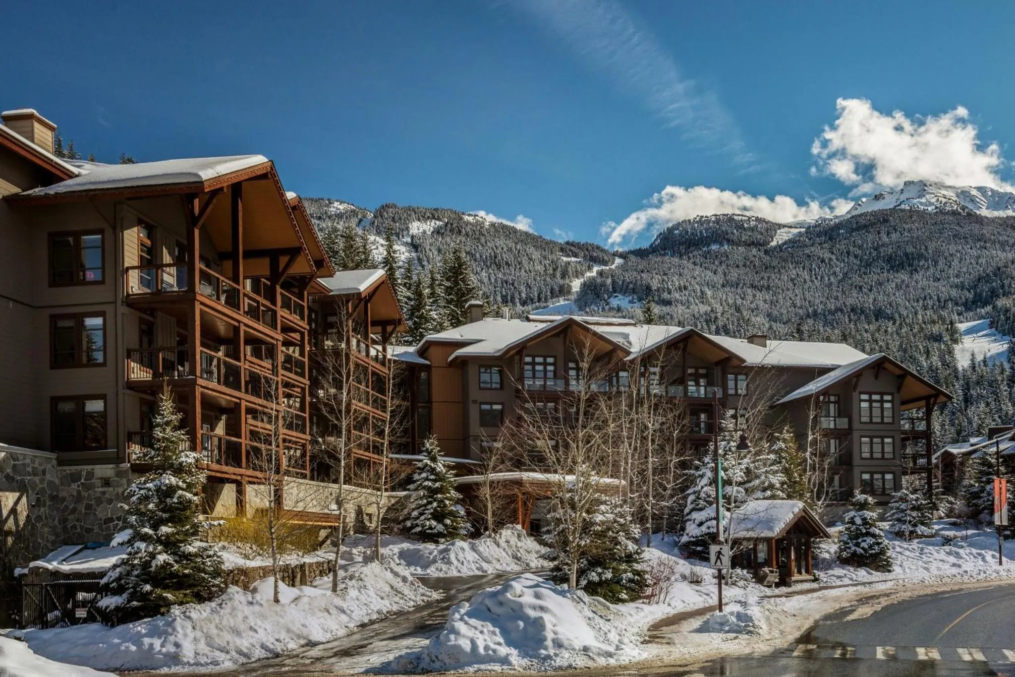 Property building in Legends Whistler, by Lodging Ovations