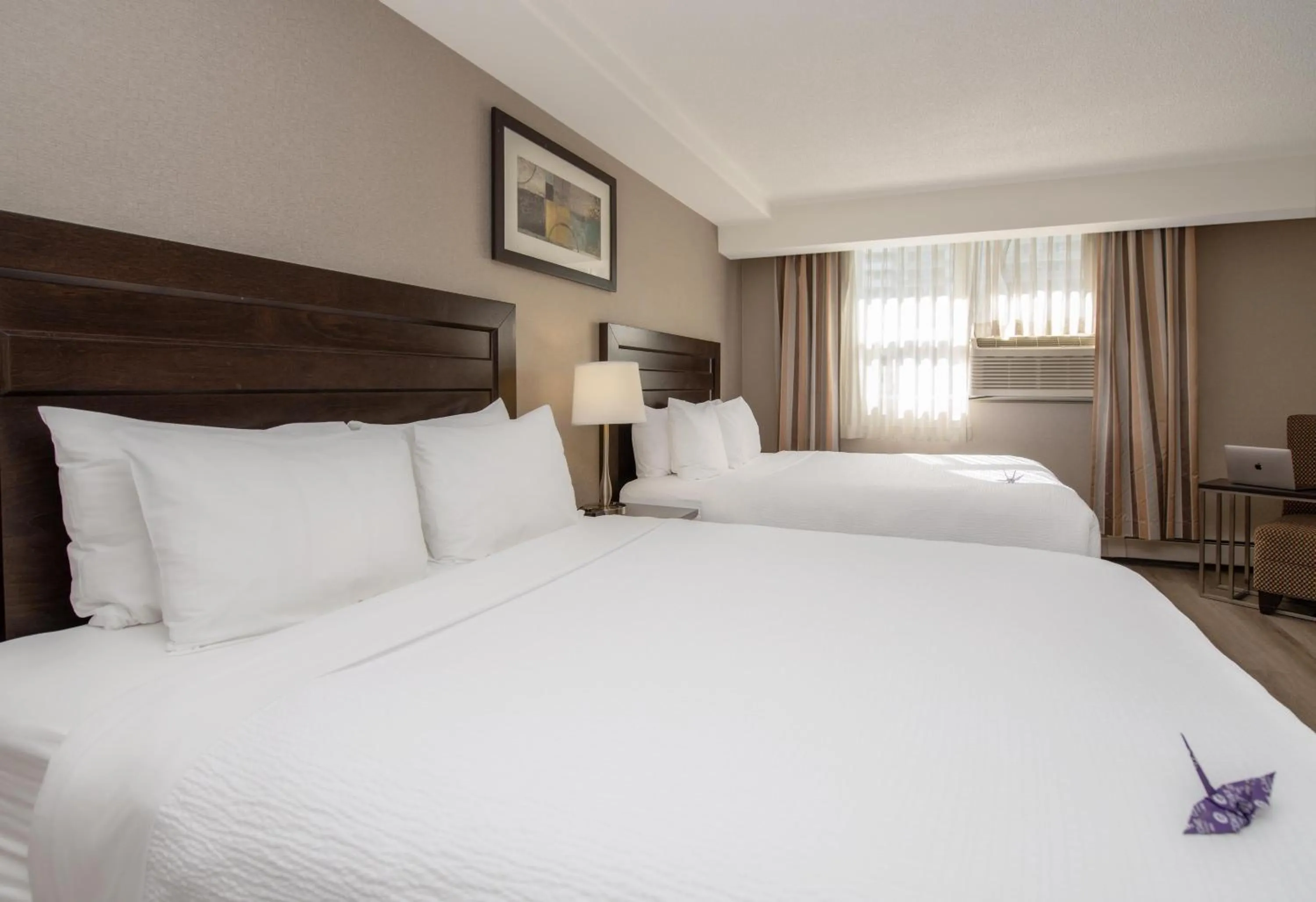 Bedroom, Bed in Coast Calgary Downtown Hotel & Suites by APA