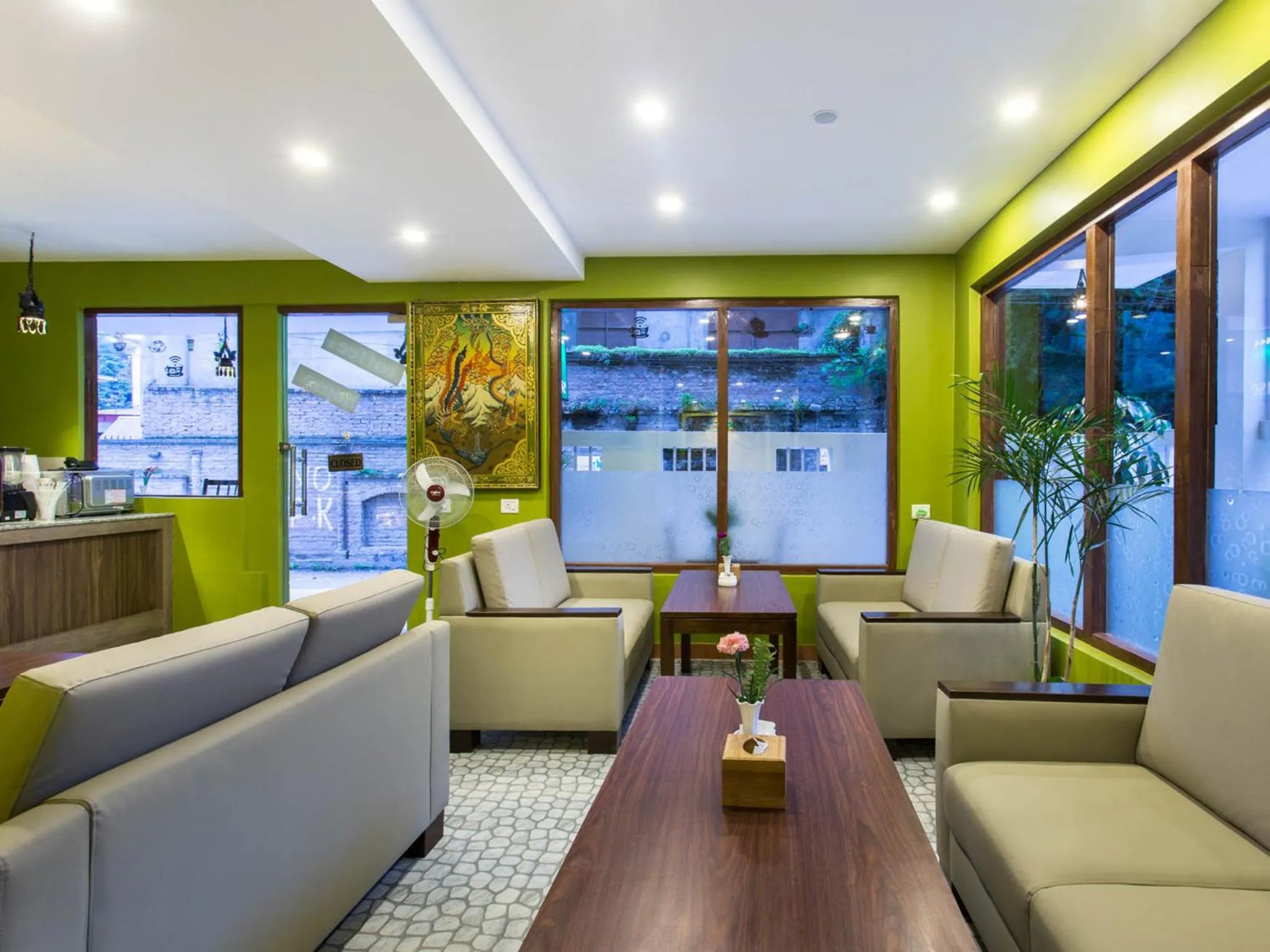 Lobby or reception in Oasis Kathmandu Hotel