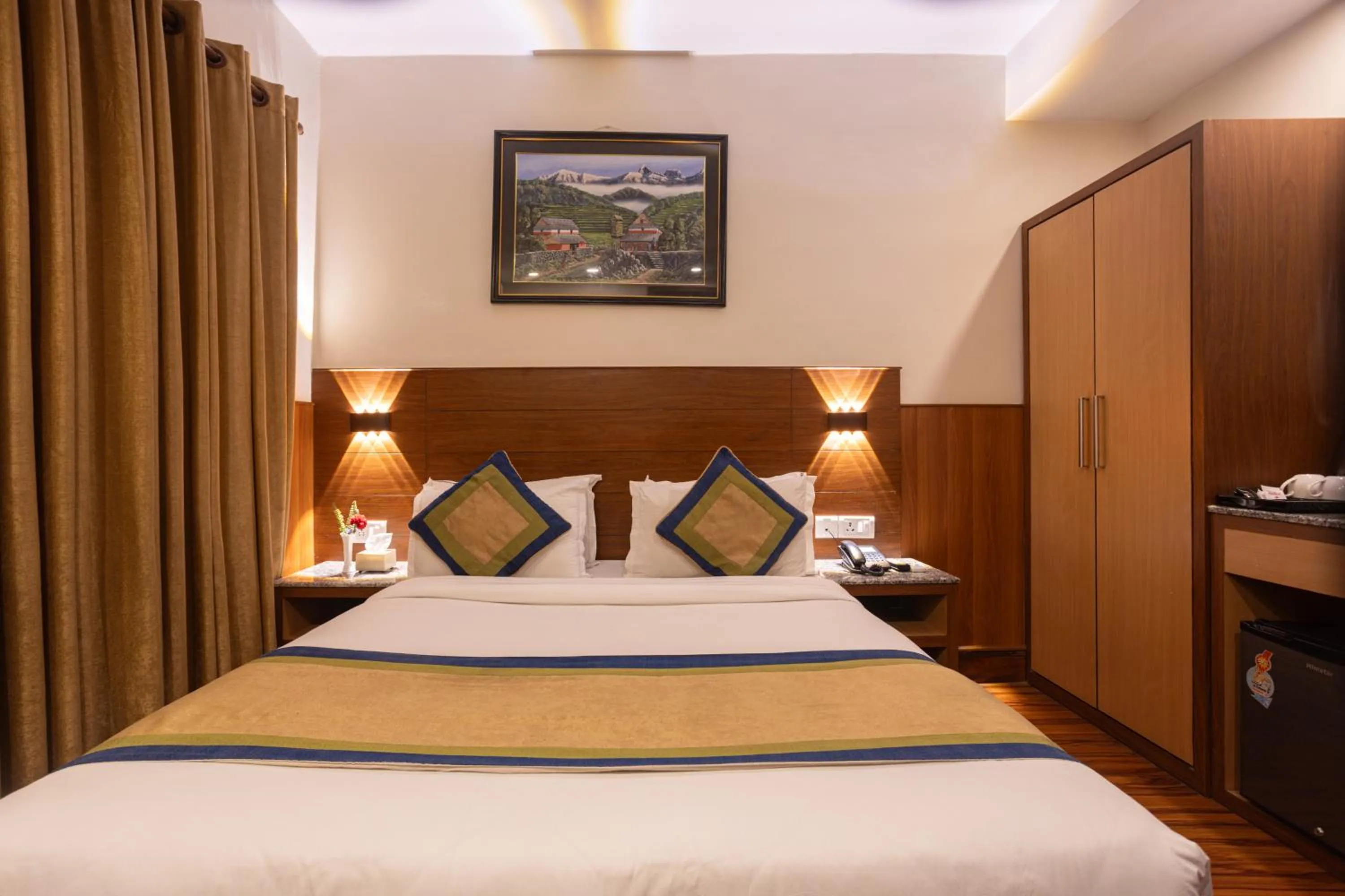 Bedroom, Bed in Oasis Kathmandu Hotel