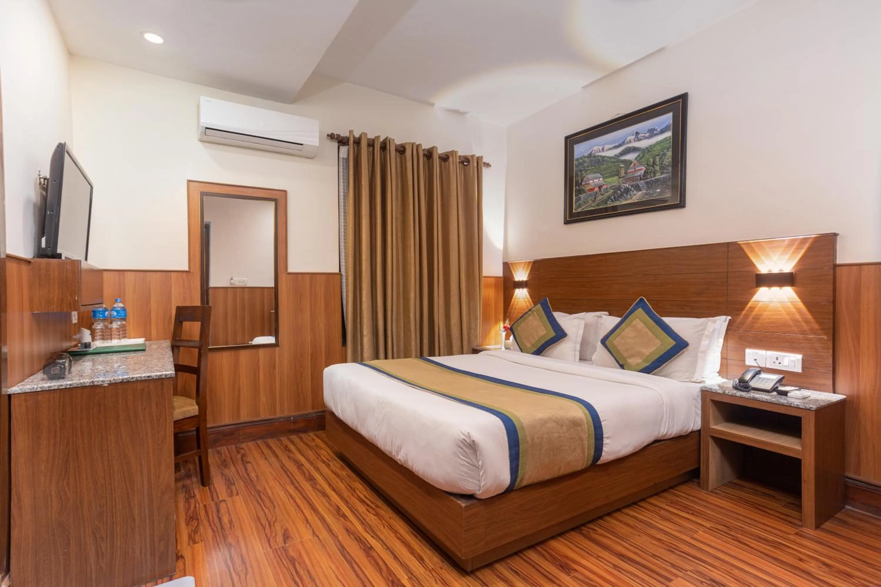 Bed in Oasis Kathmandu Hotel