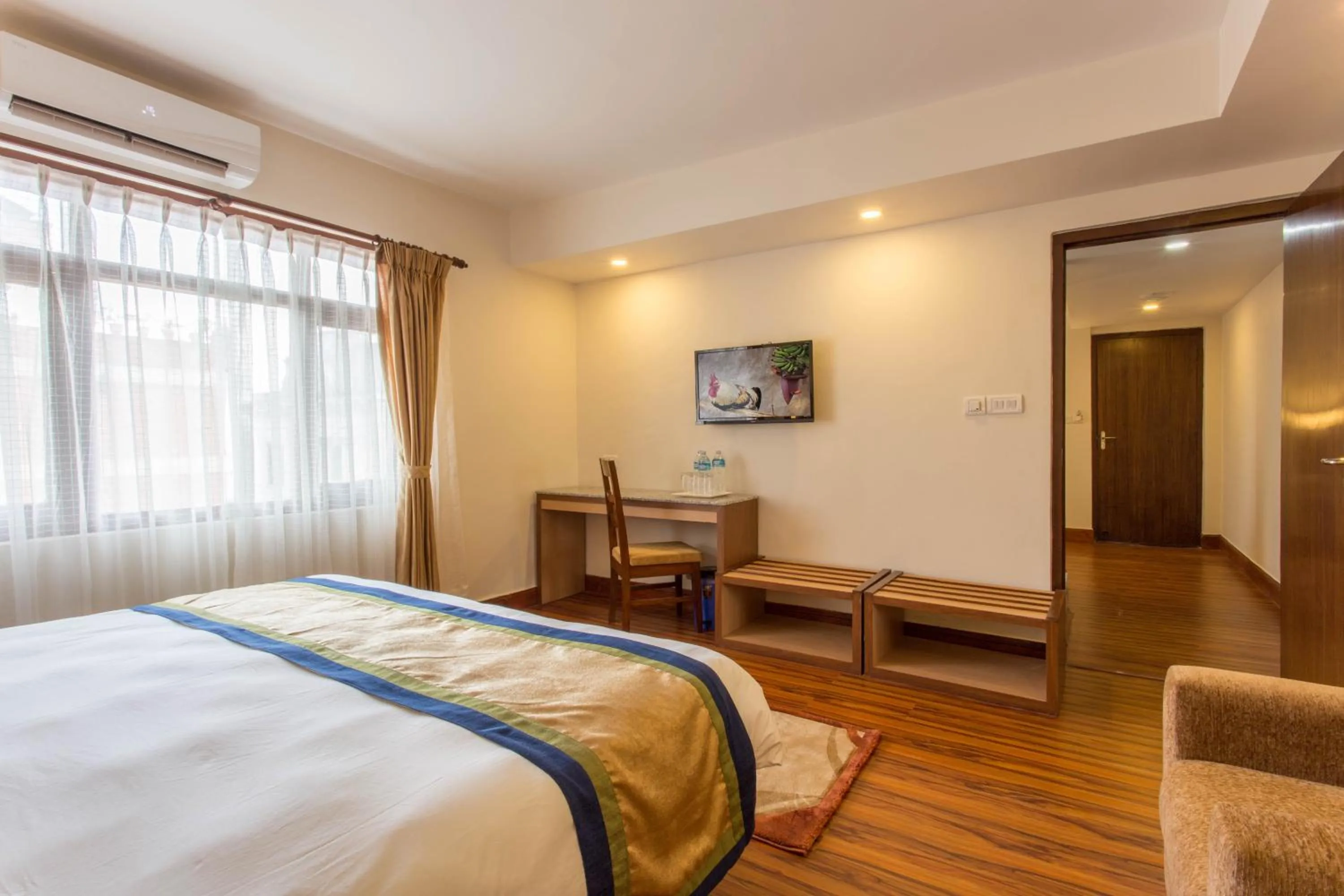 Bed in Oasis Kathmandu Hotel