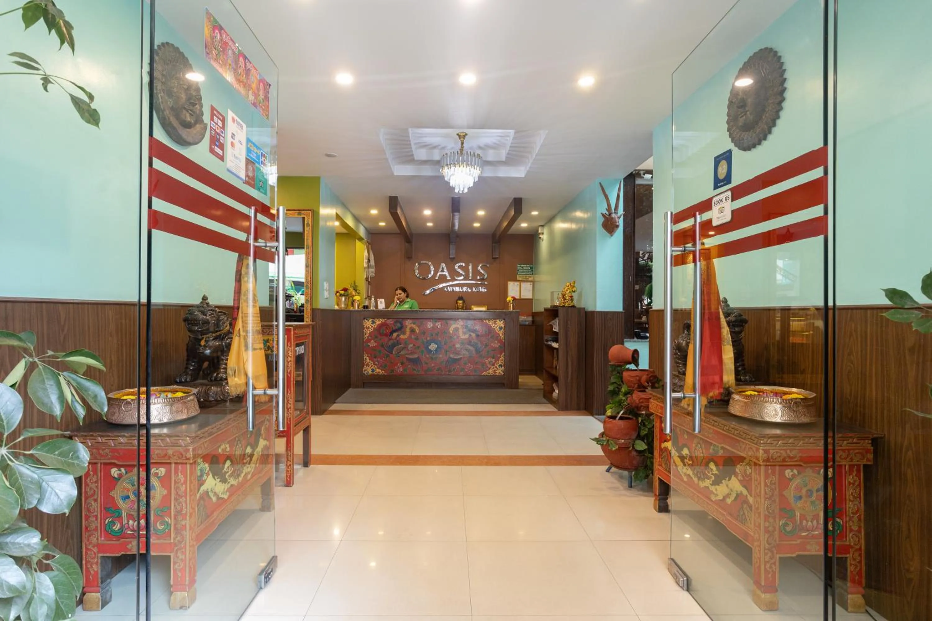 Lobby or reception in Oasis Kathmandu Hotel