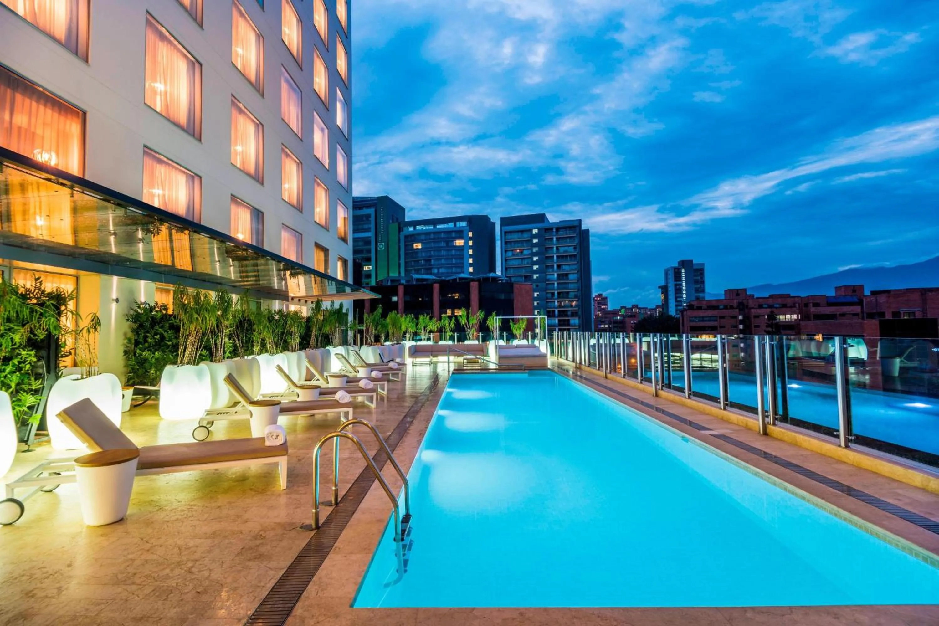 Swimming pool in Medellin Marriott Hotel