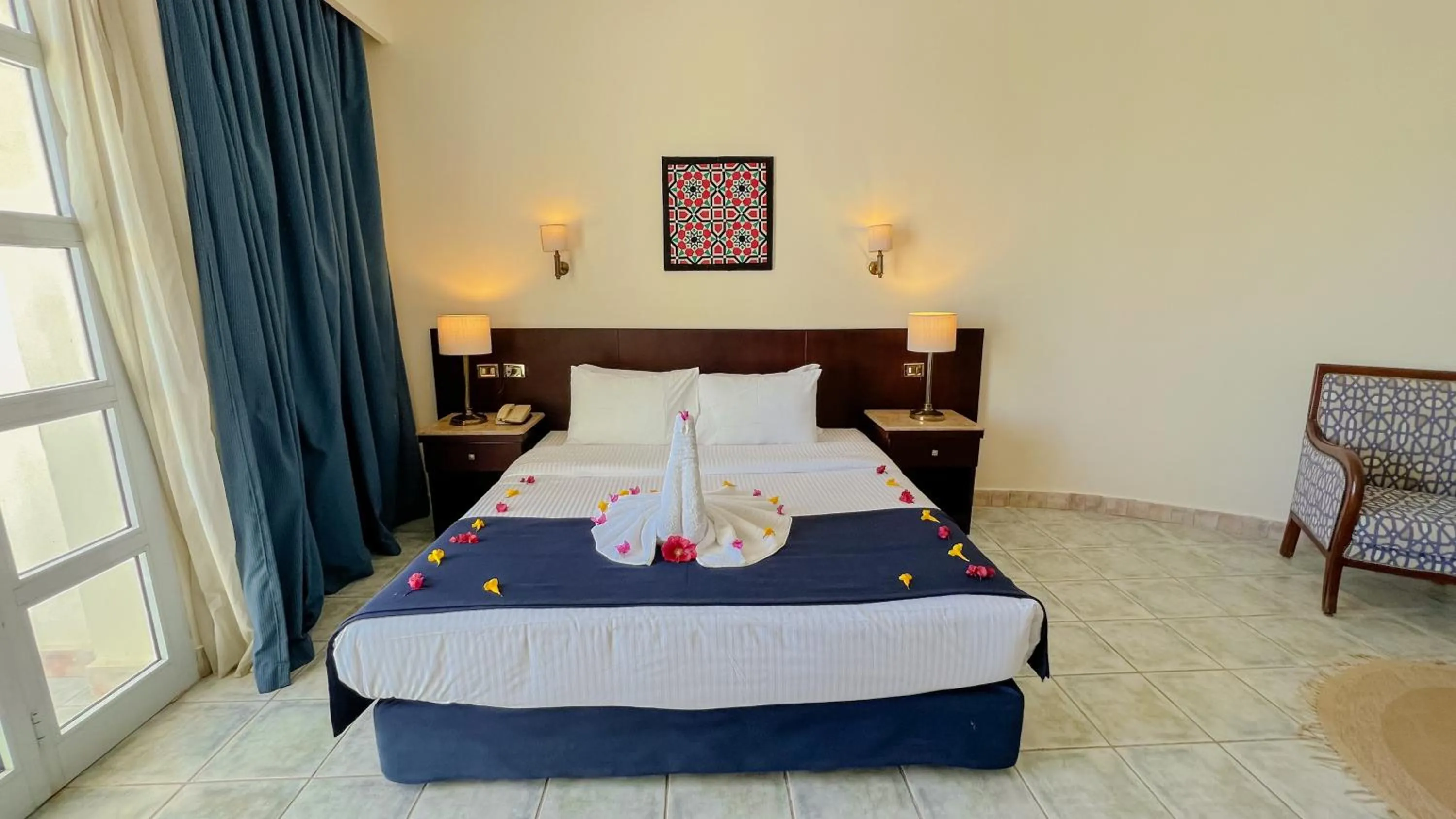 Bed in Sharm Reef Hotel