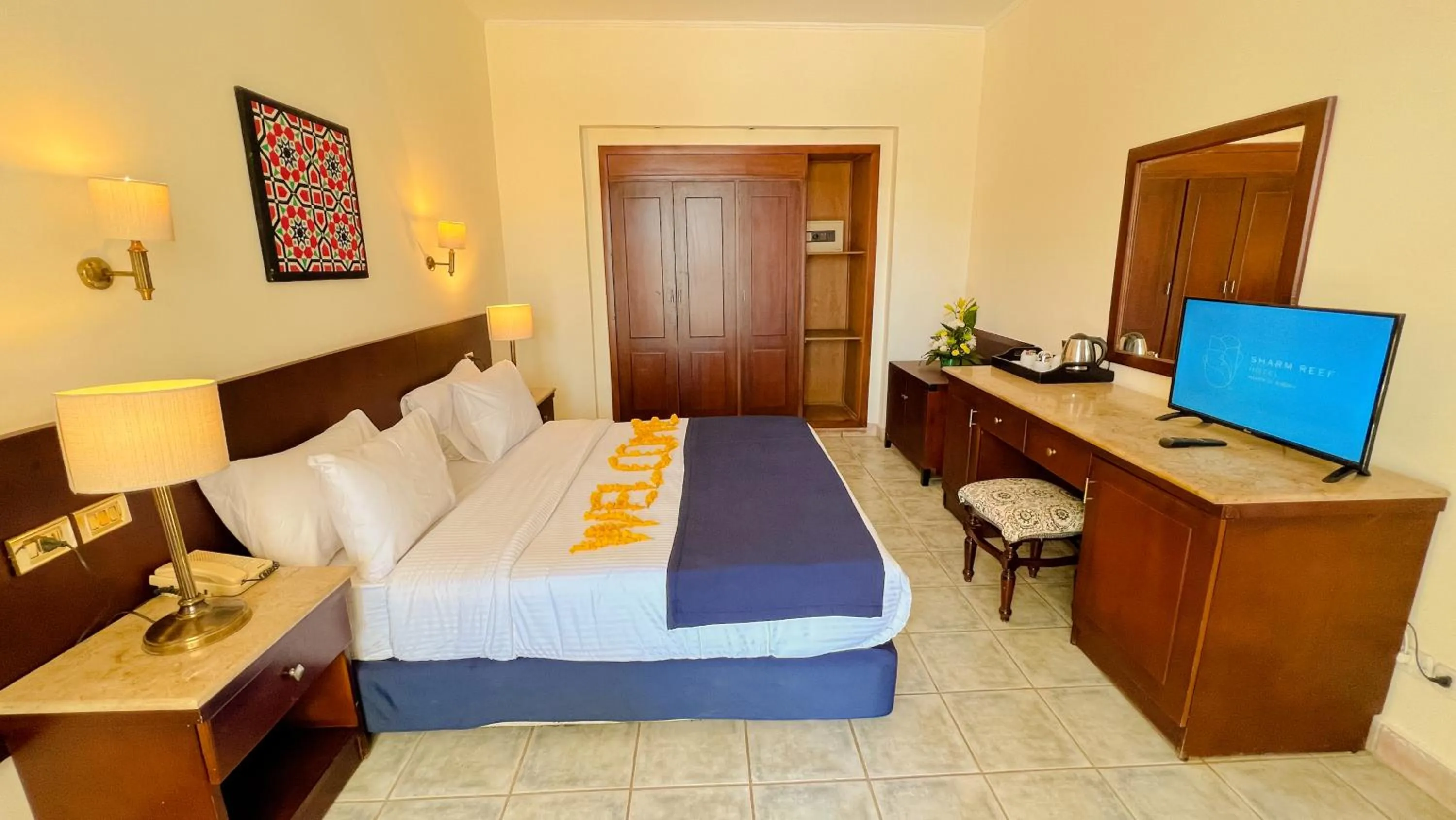 Bed in Sharm Reef Hotel