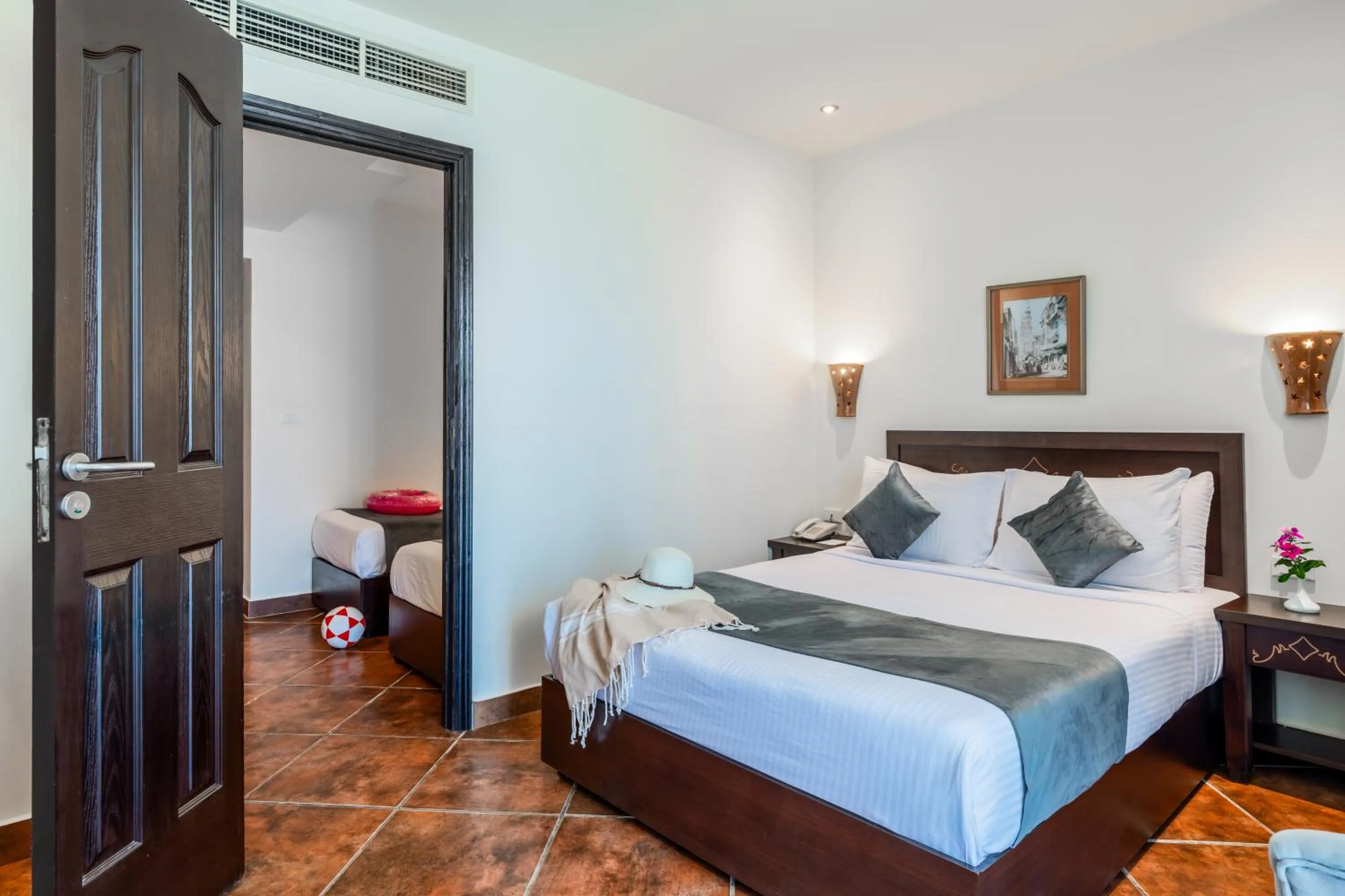 Bed in Three Corners Sea Beach Resort