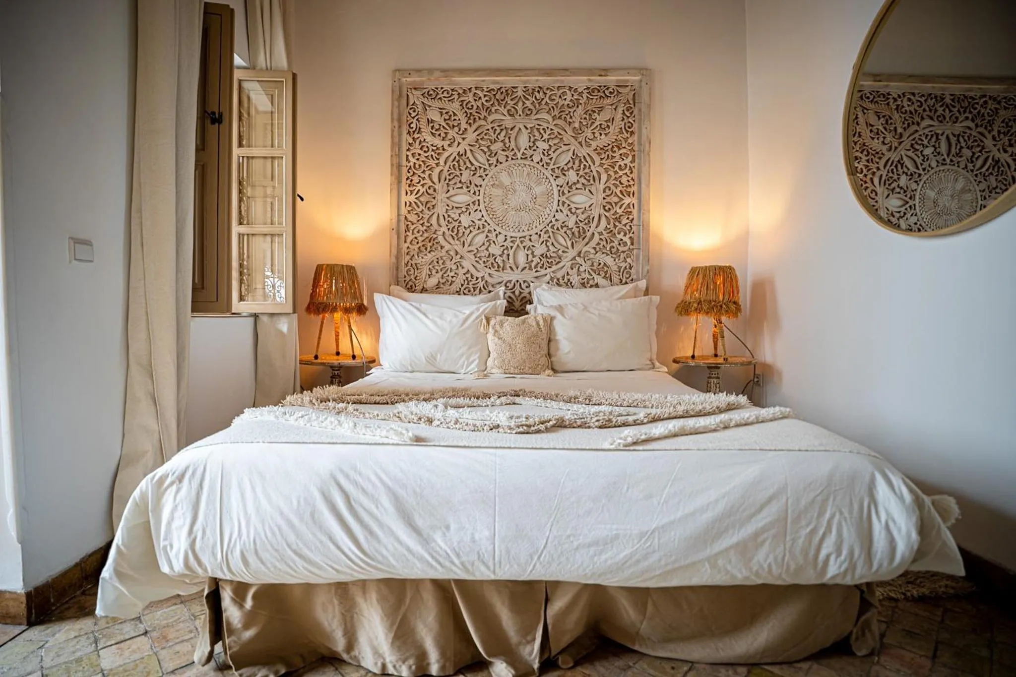 Bedroom, Bed in Riad Les Orangers D'alilia