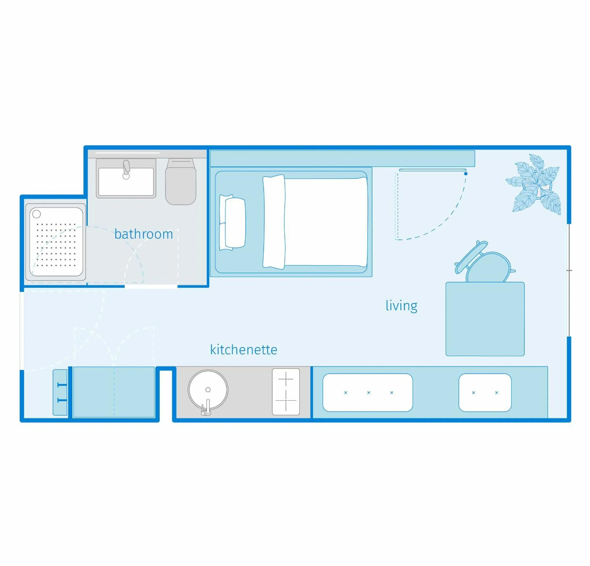 Floor plan in smartments Berlin Karlshorst
