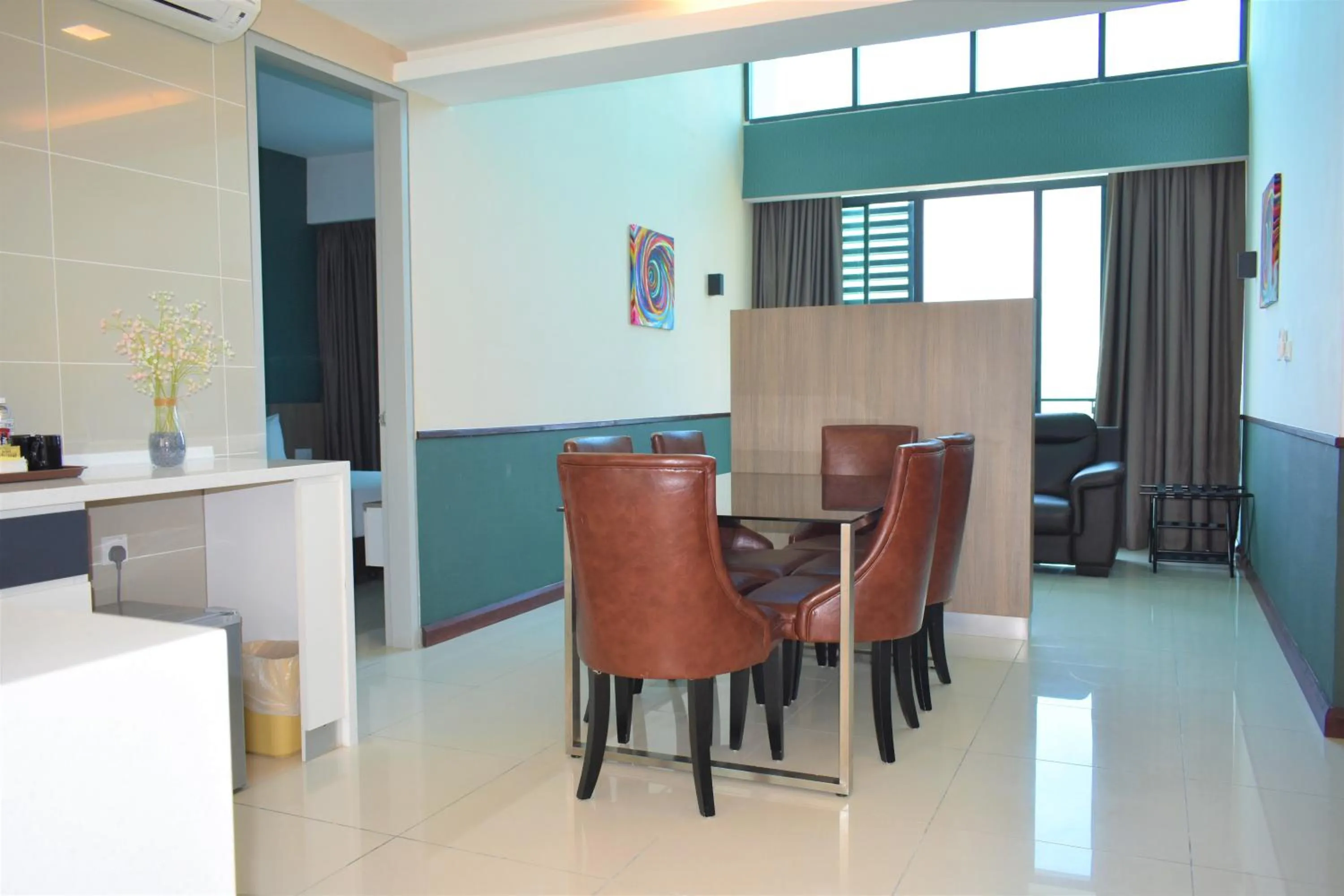 Kitchen or kitchenette in D'Wharf Hotel & Serviced Residence