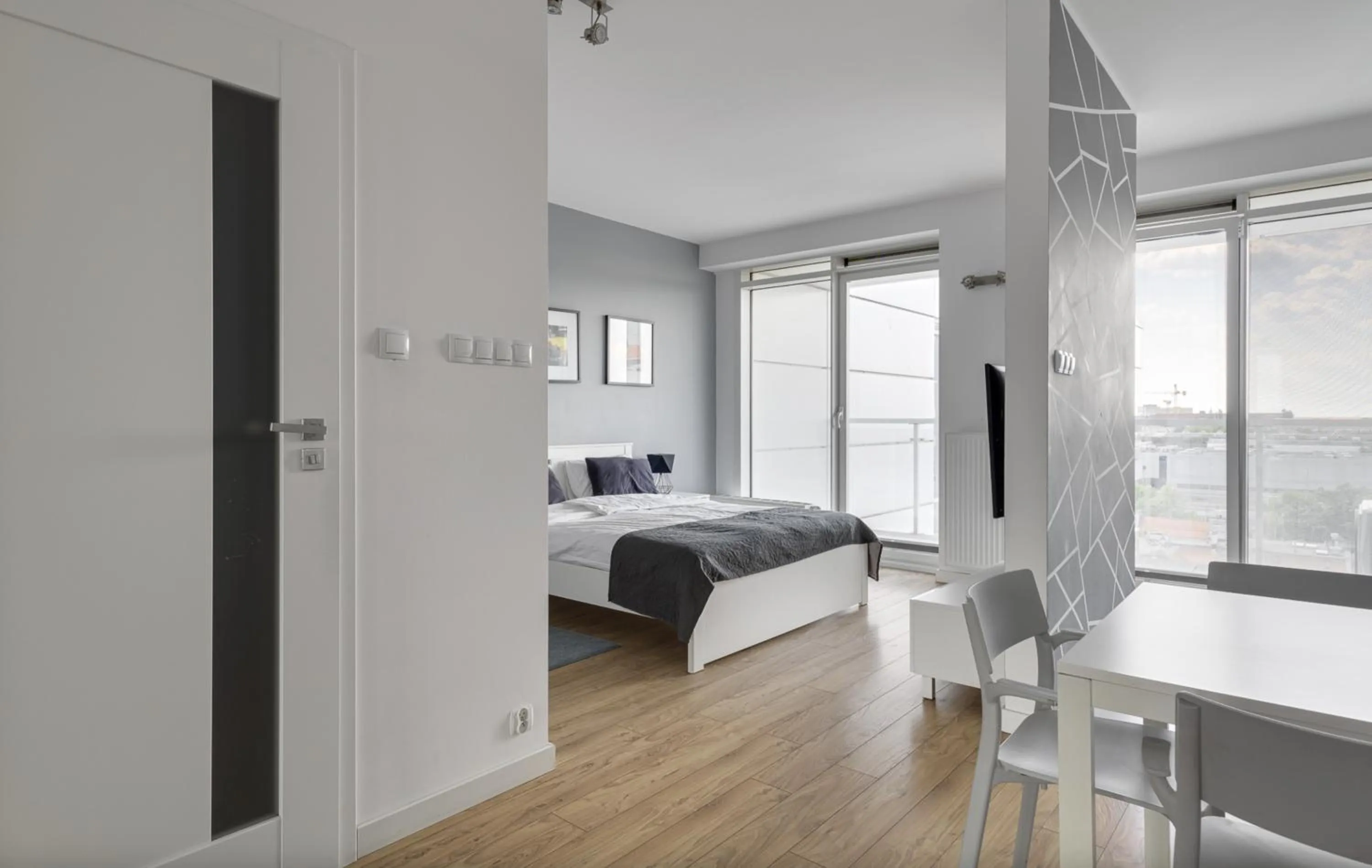 Bed in Poznań Apartments Towarowa