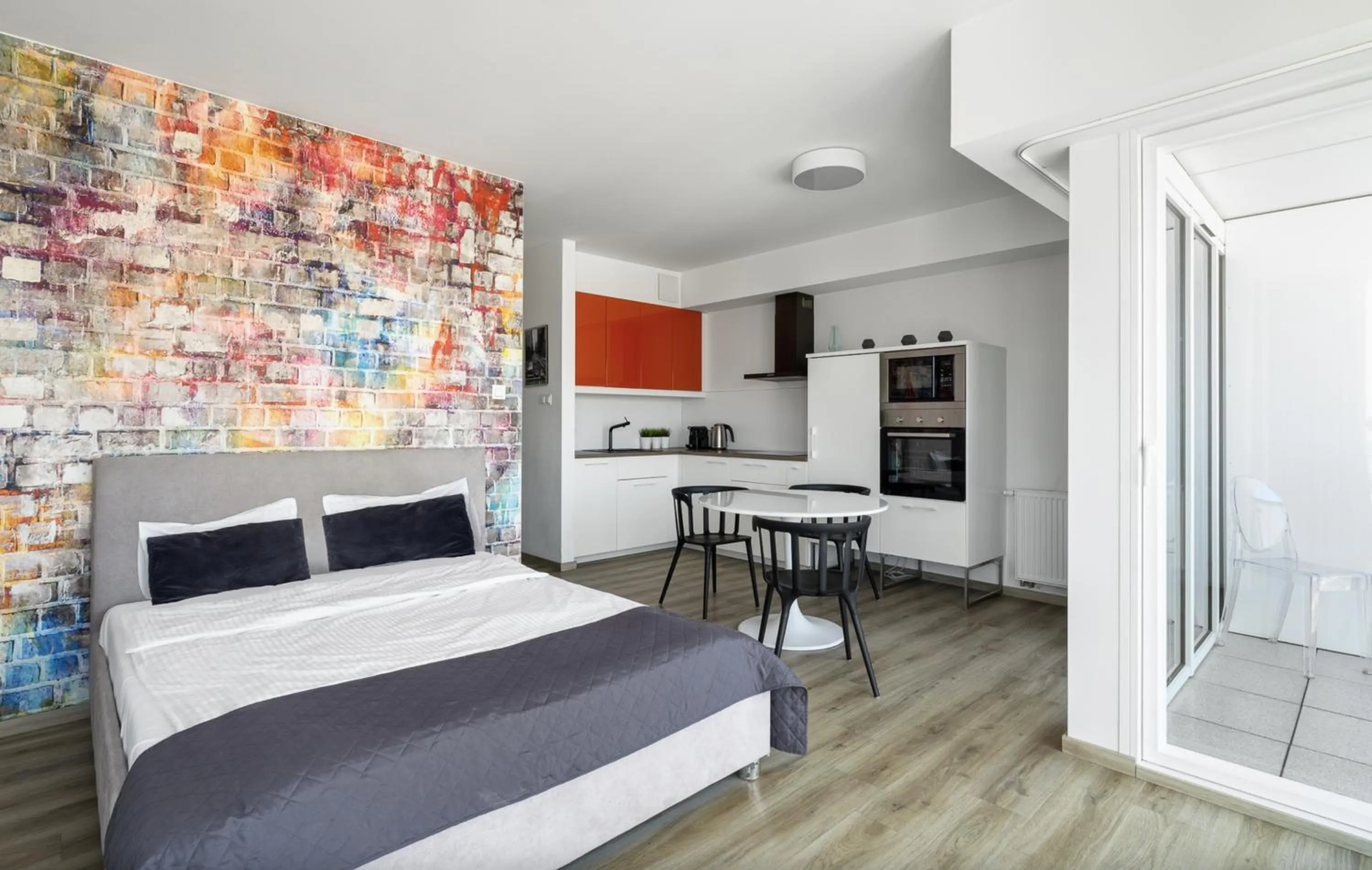 Bed in Poznań Apartments Towarowa