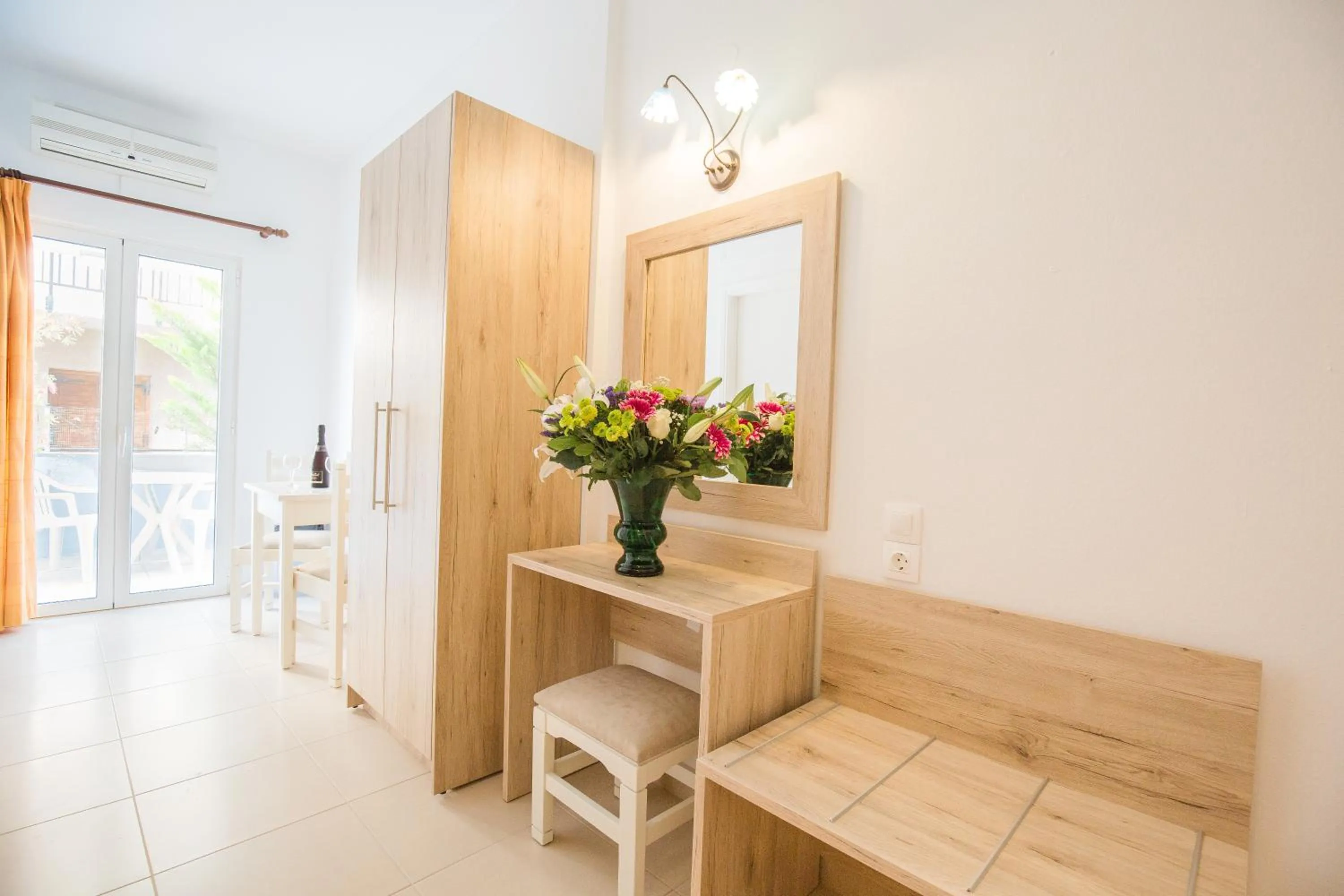 Seating area in Mastorakis Hotel and Studios