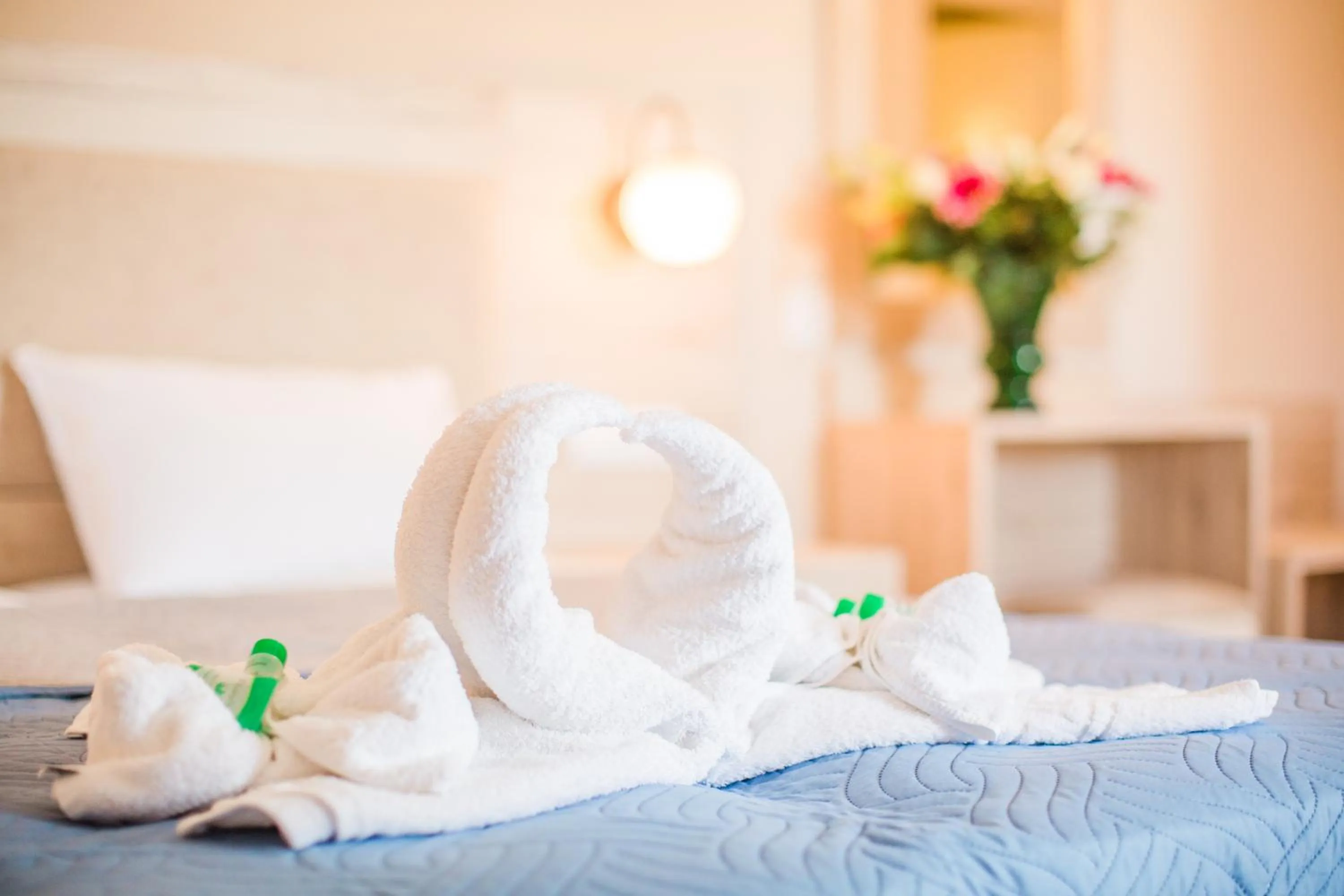 Decorative detail, Bed in Mastorakis Hotel and Studios