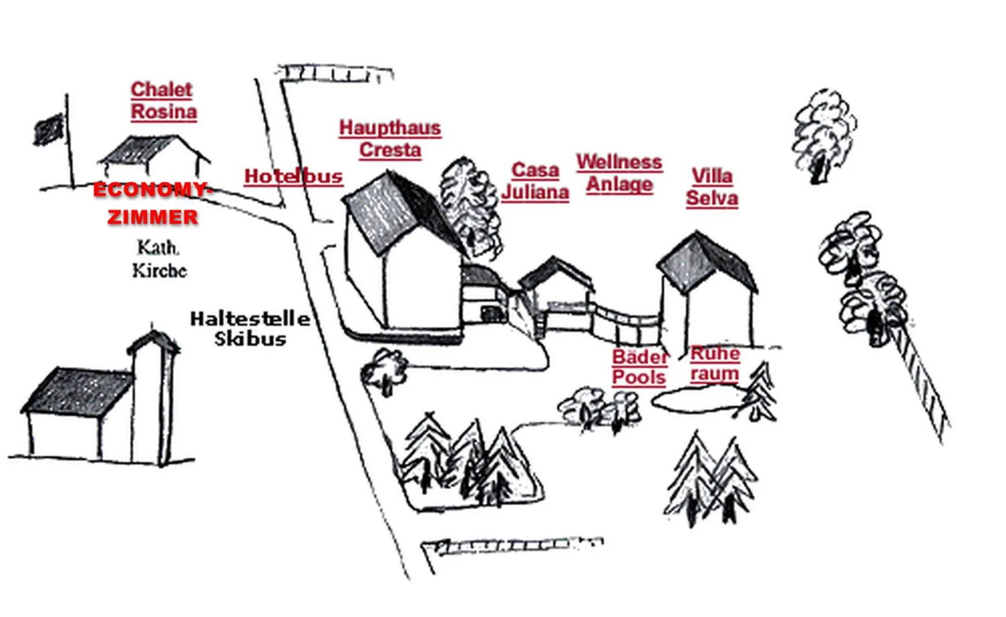 Property building in Hotel Cresta