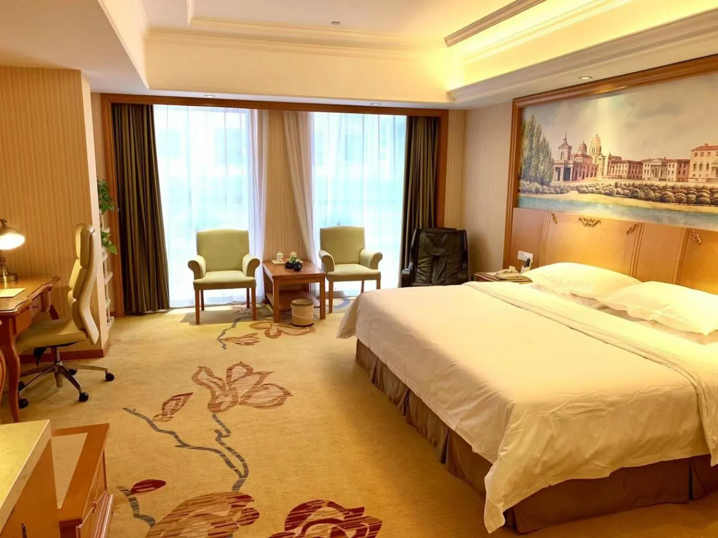 Bed in Vienna Hotel Shanghai Meilan Lake Metro Station