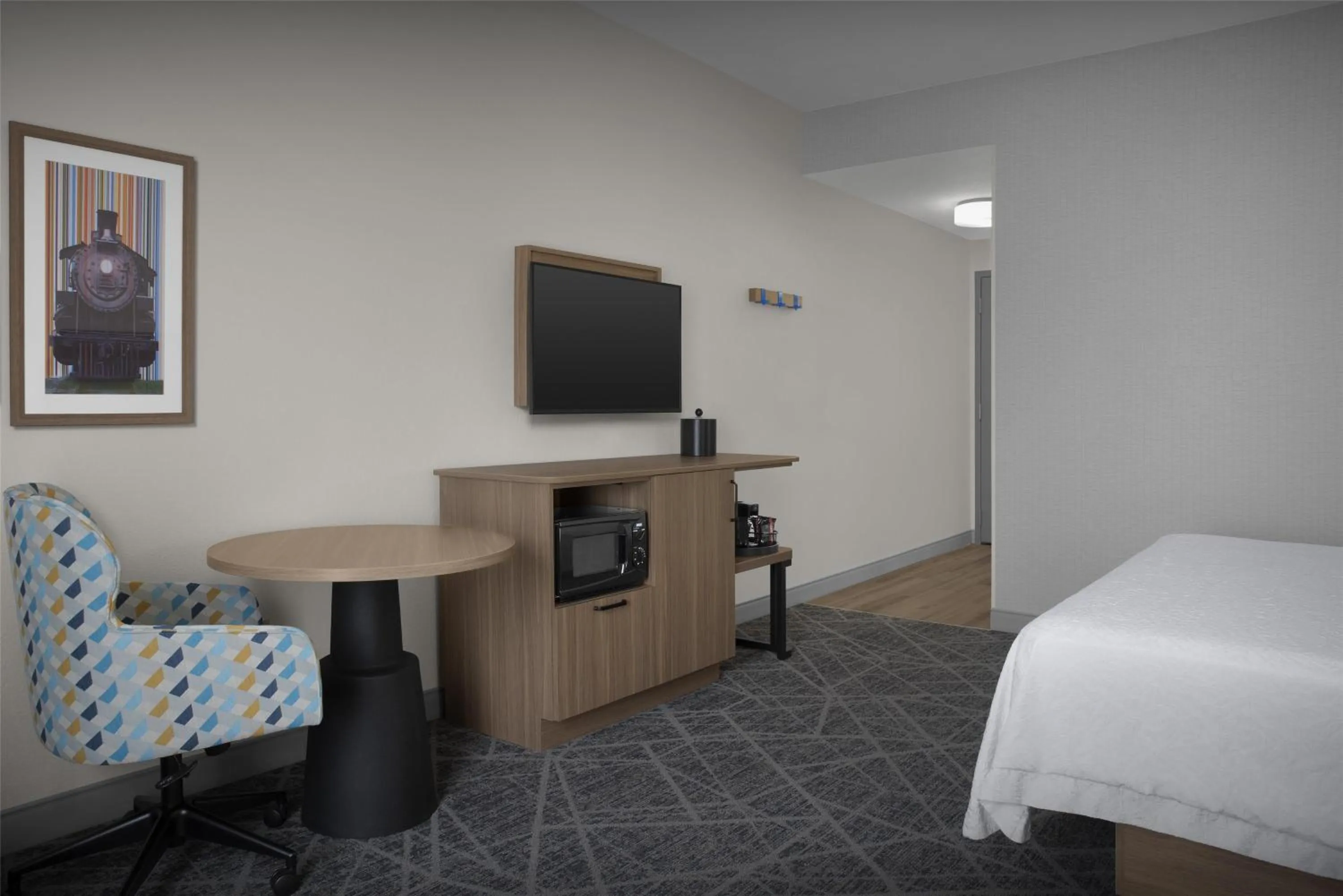 Bed in Hampton Inn & Suites Laurel