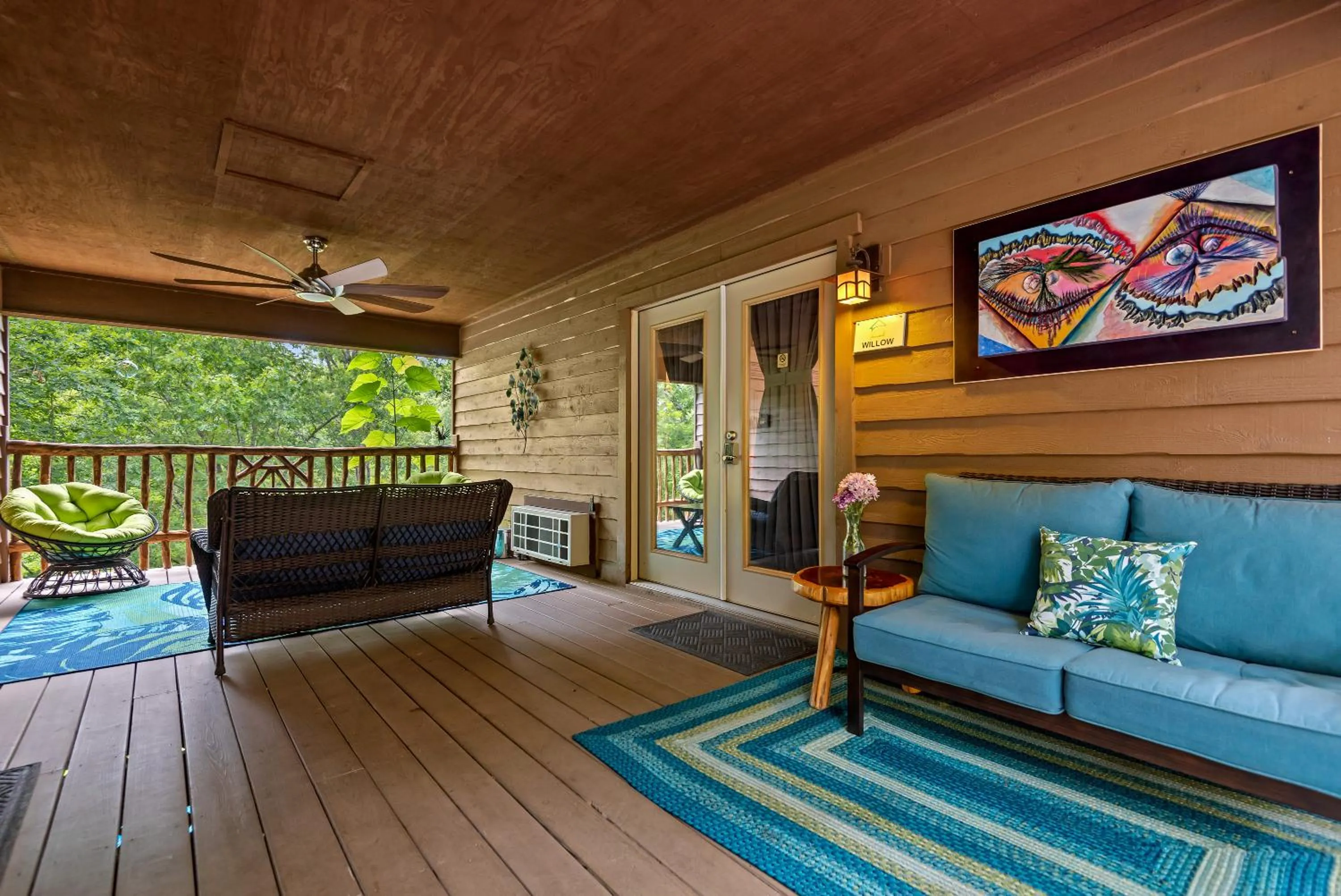 Patio in The Woods Cabins