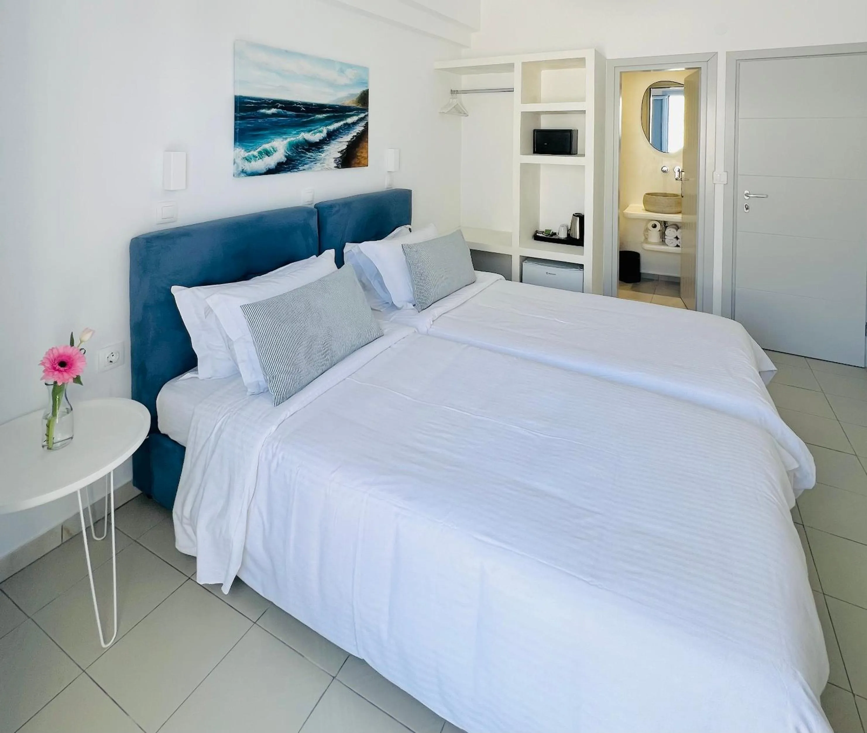 Bedroom, Bed in Villa Fotini